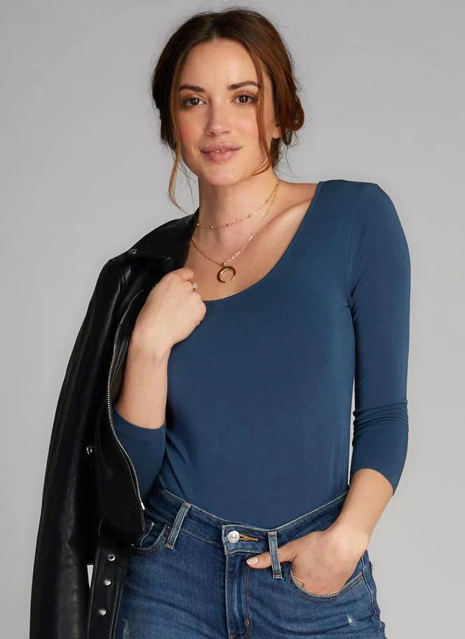 3/4 Bamboo Sleeve Top - Colour Collection