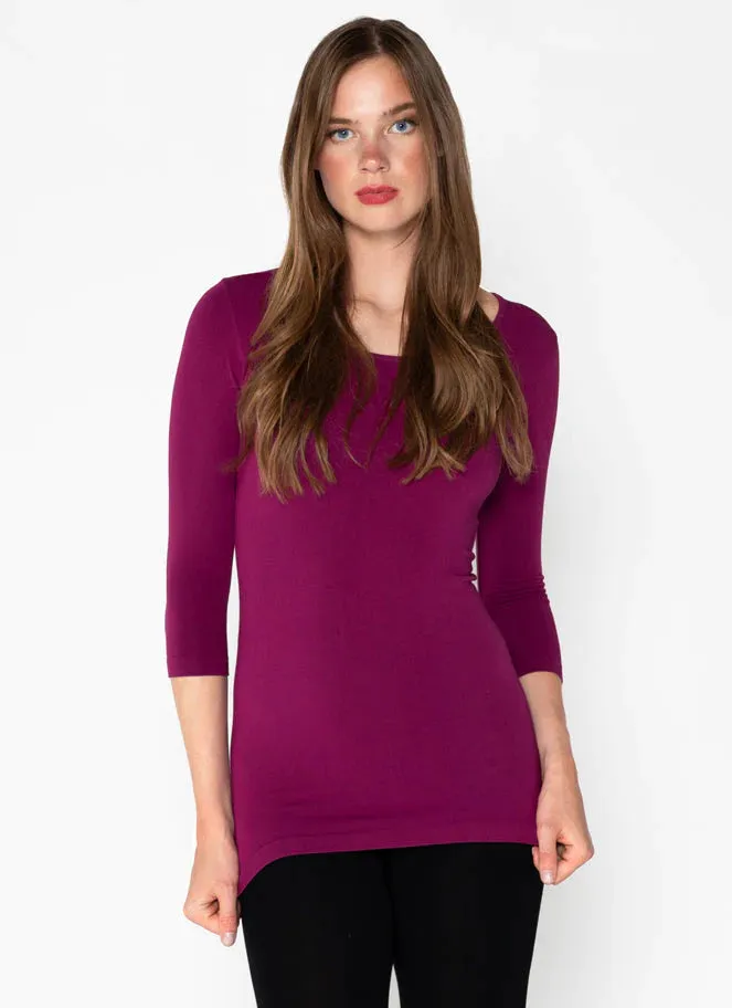 3/4 Bamboo Sleeve Top - Colour Collection