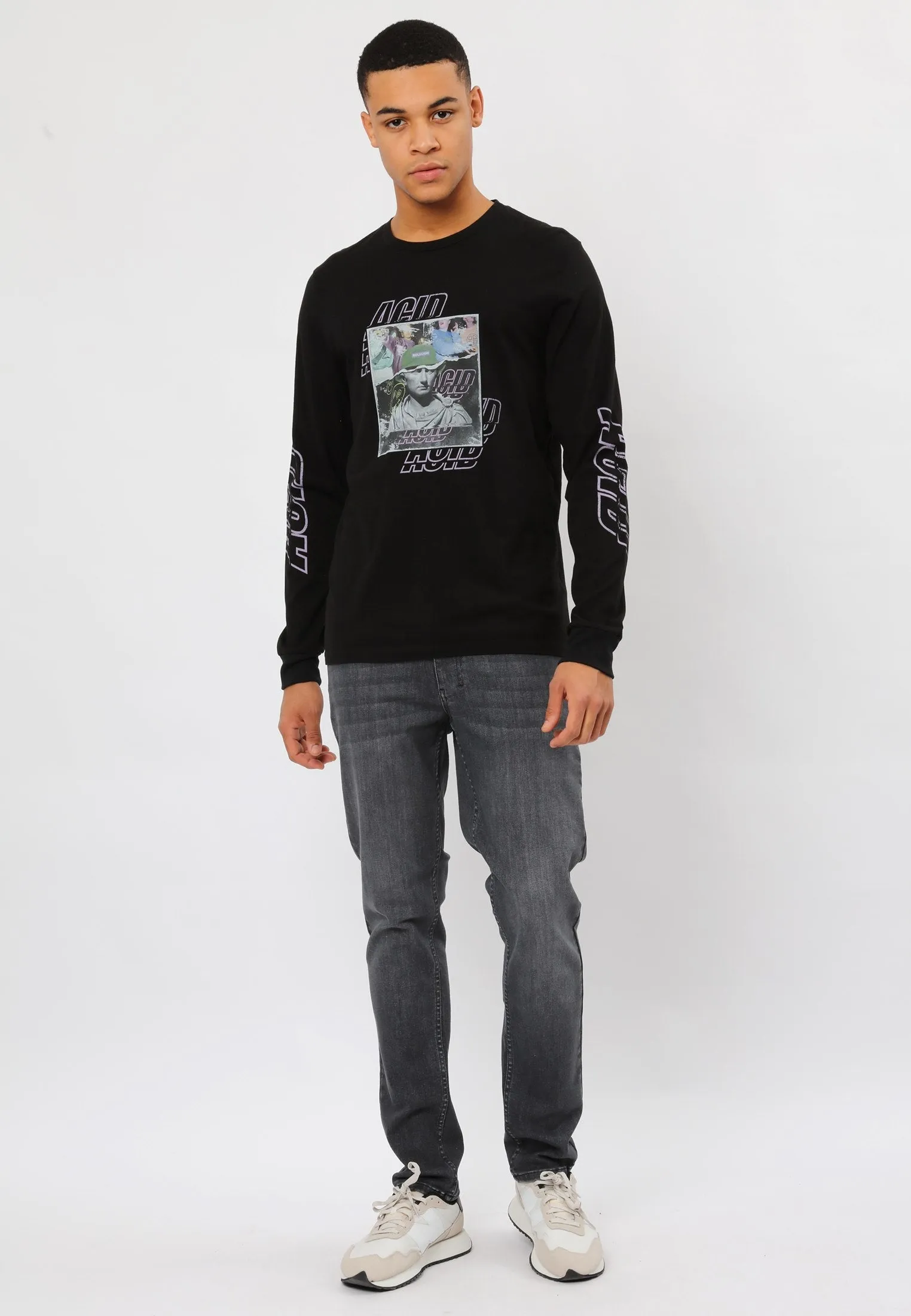 ACID RAVE LS T-SHIRT BLACK