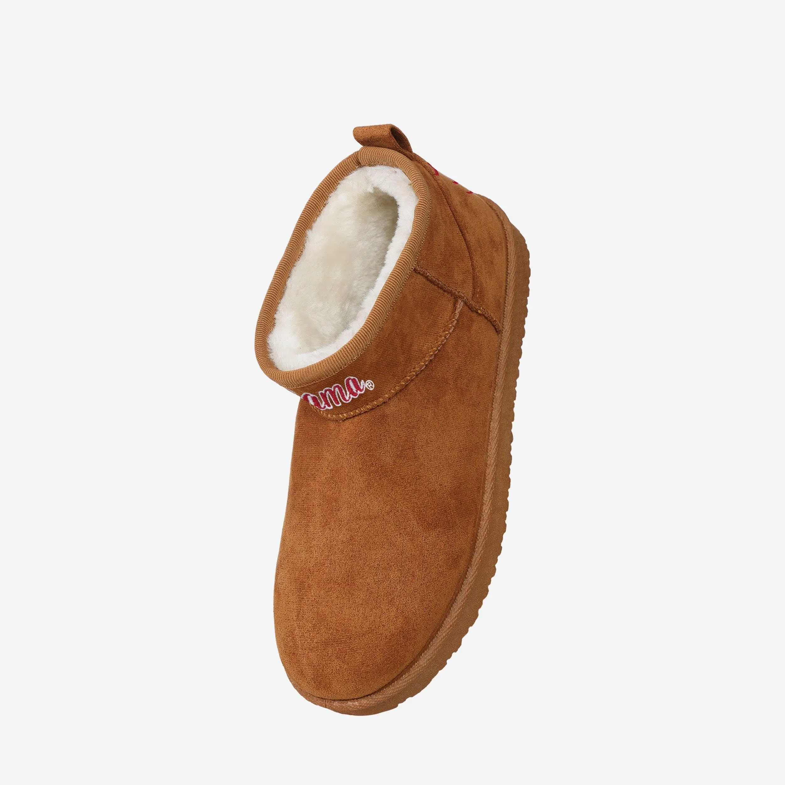 Alabama Crimson Tide Womens Team Logo Fuzzy Fan Boot