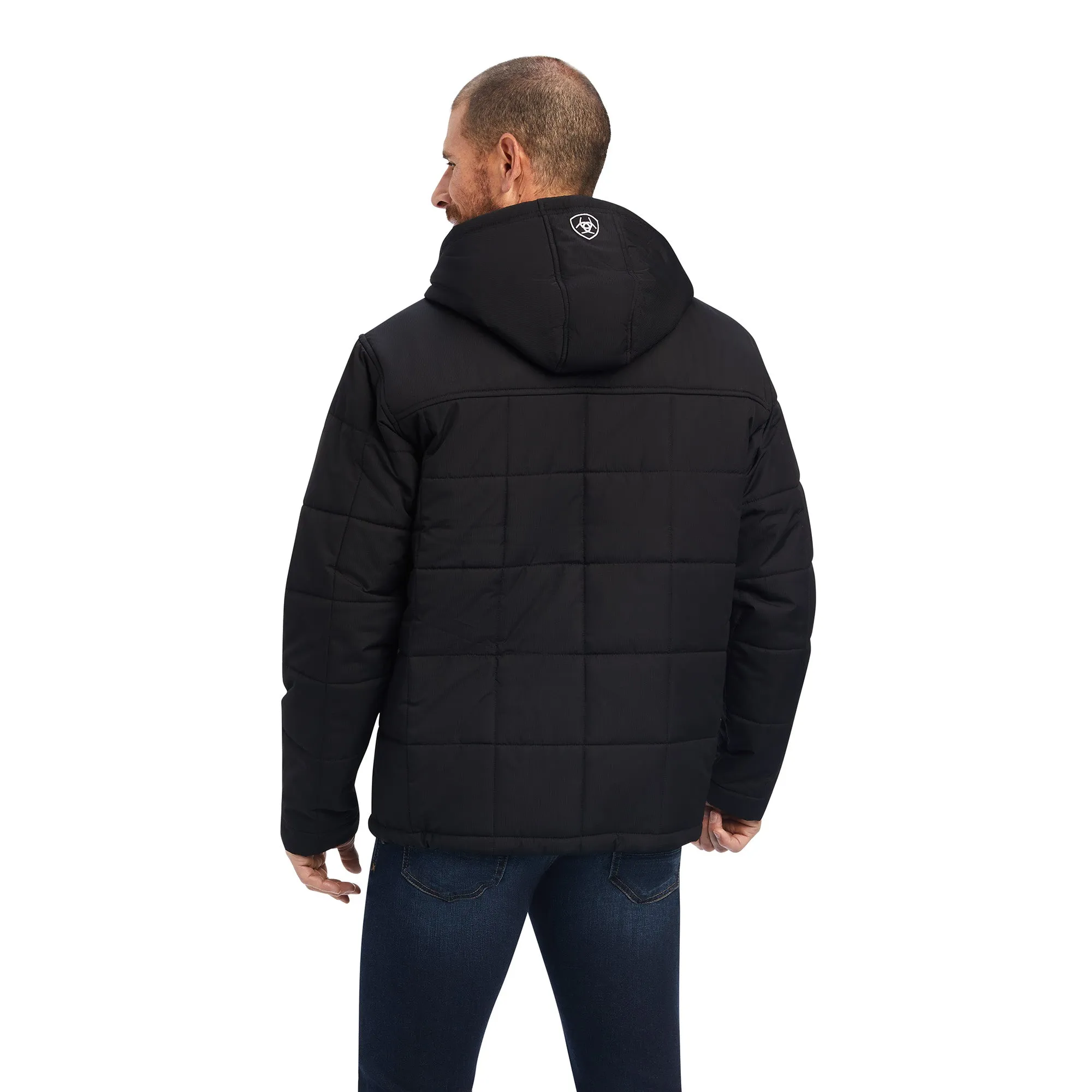Ariat® Men's Crius Hooded Insulated Black Jacket 10041649