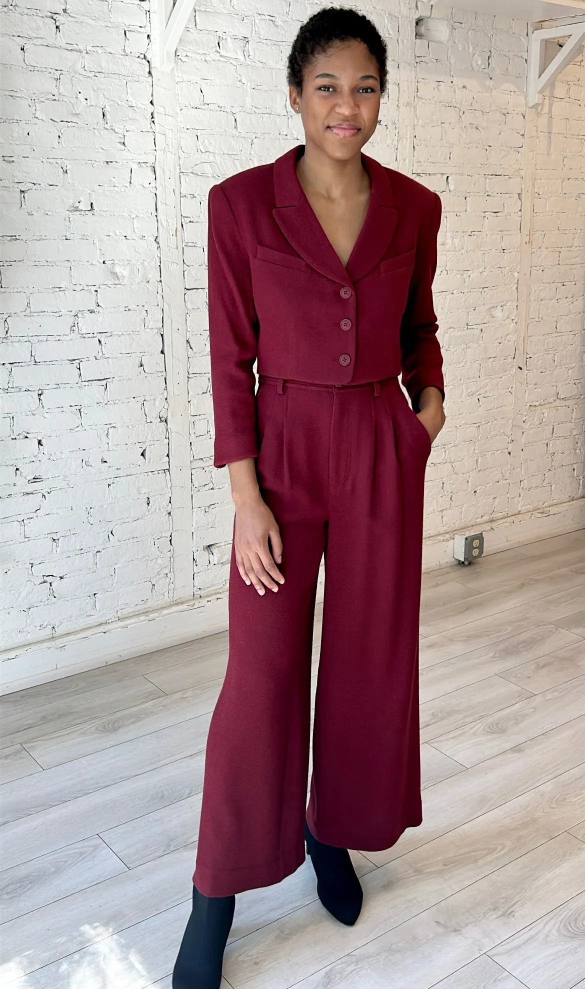 Ash Pant - Wool - Wine