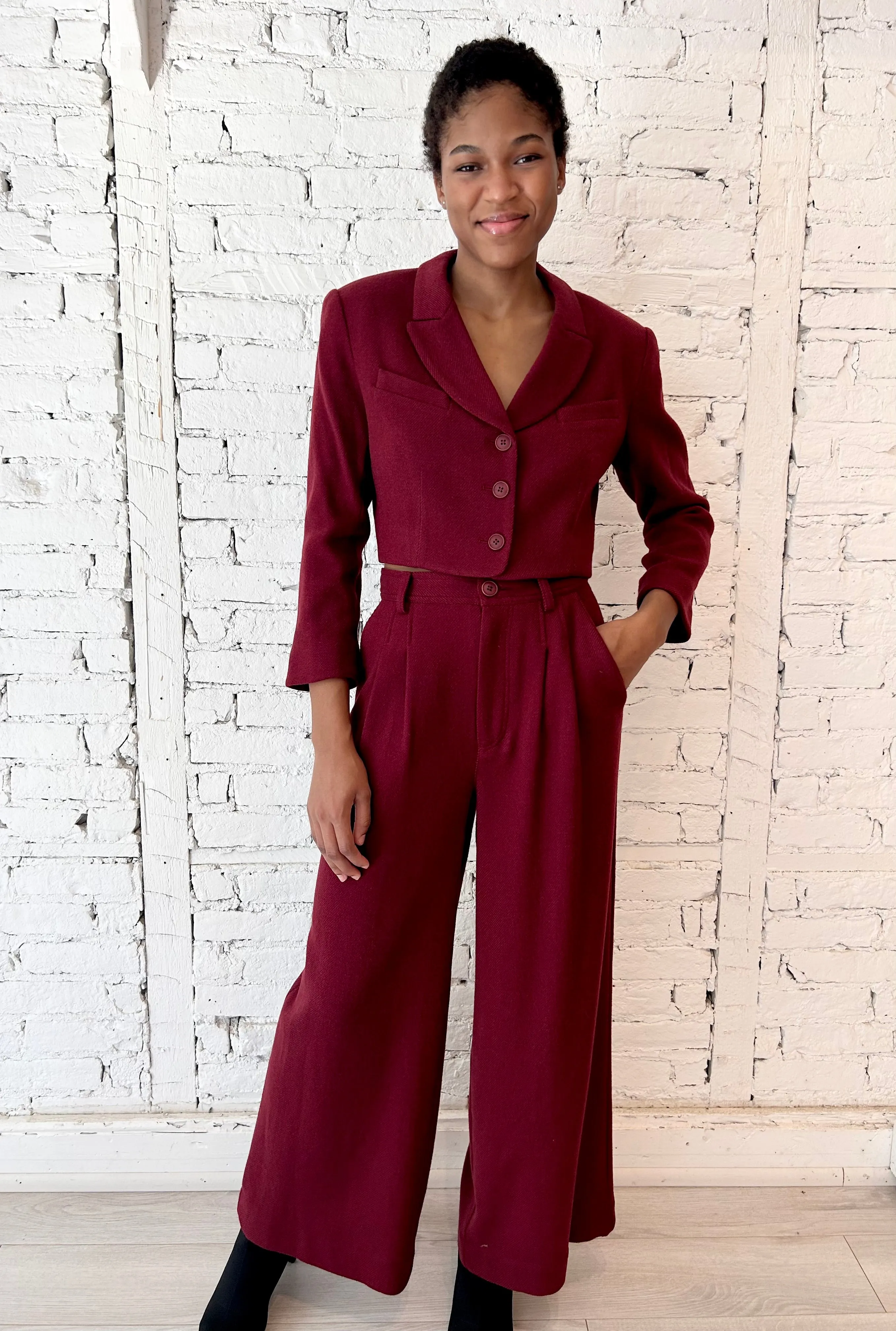 Ash Pant - Wool - Wine