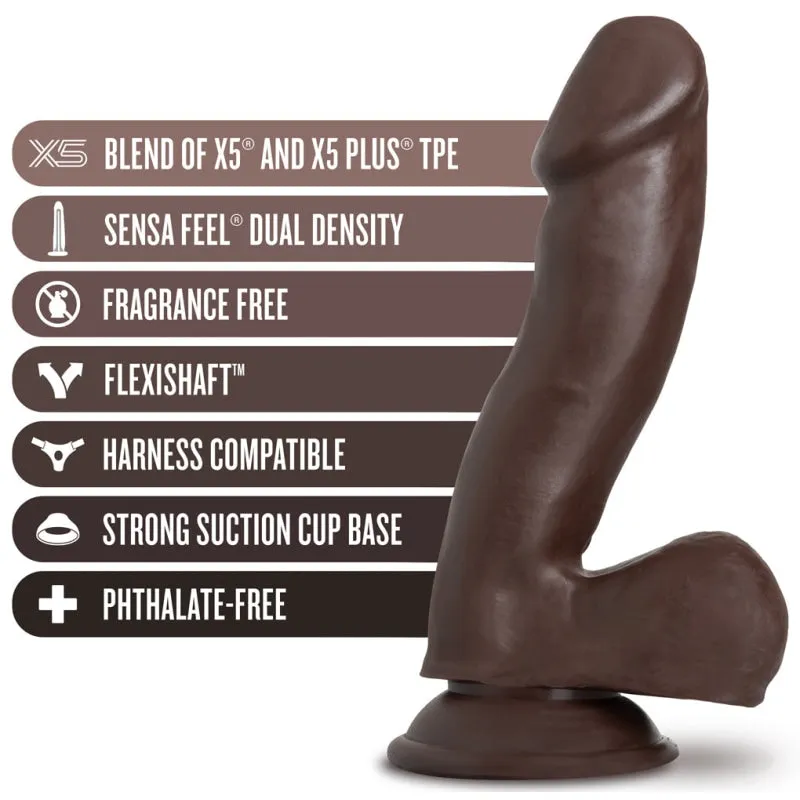 Au Naturel - Troy - 6 Inch Dildo - Chocolate