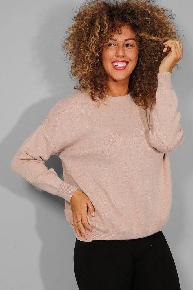 Beige Super Soft Knit Sequinned Wings Back Pullover