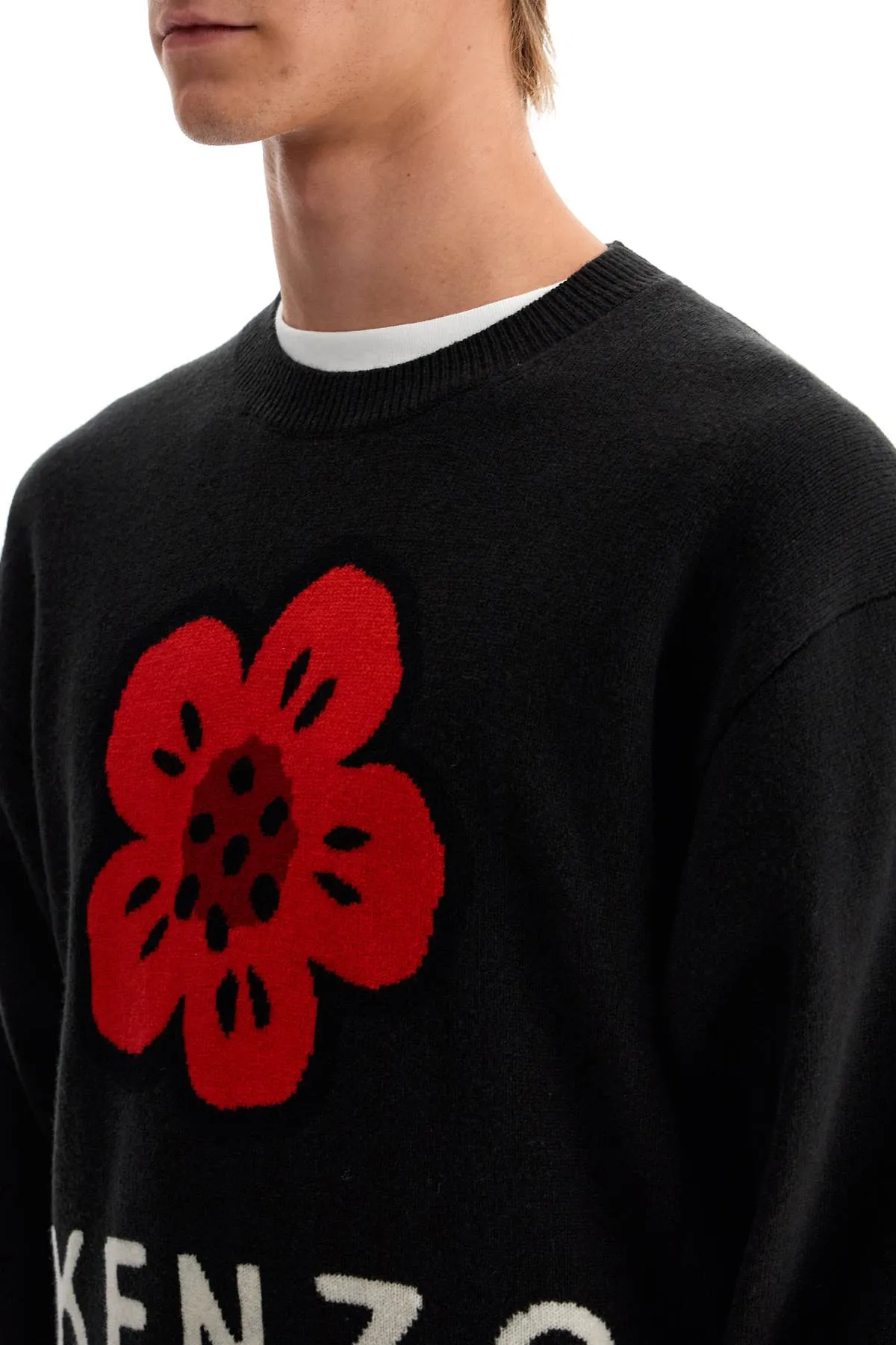 boke flower wool sweater
