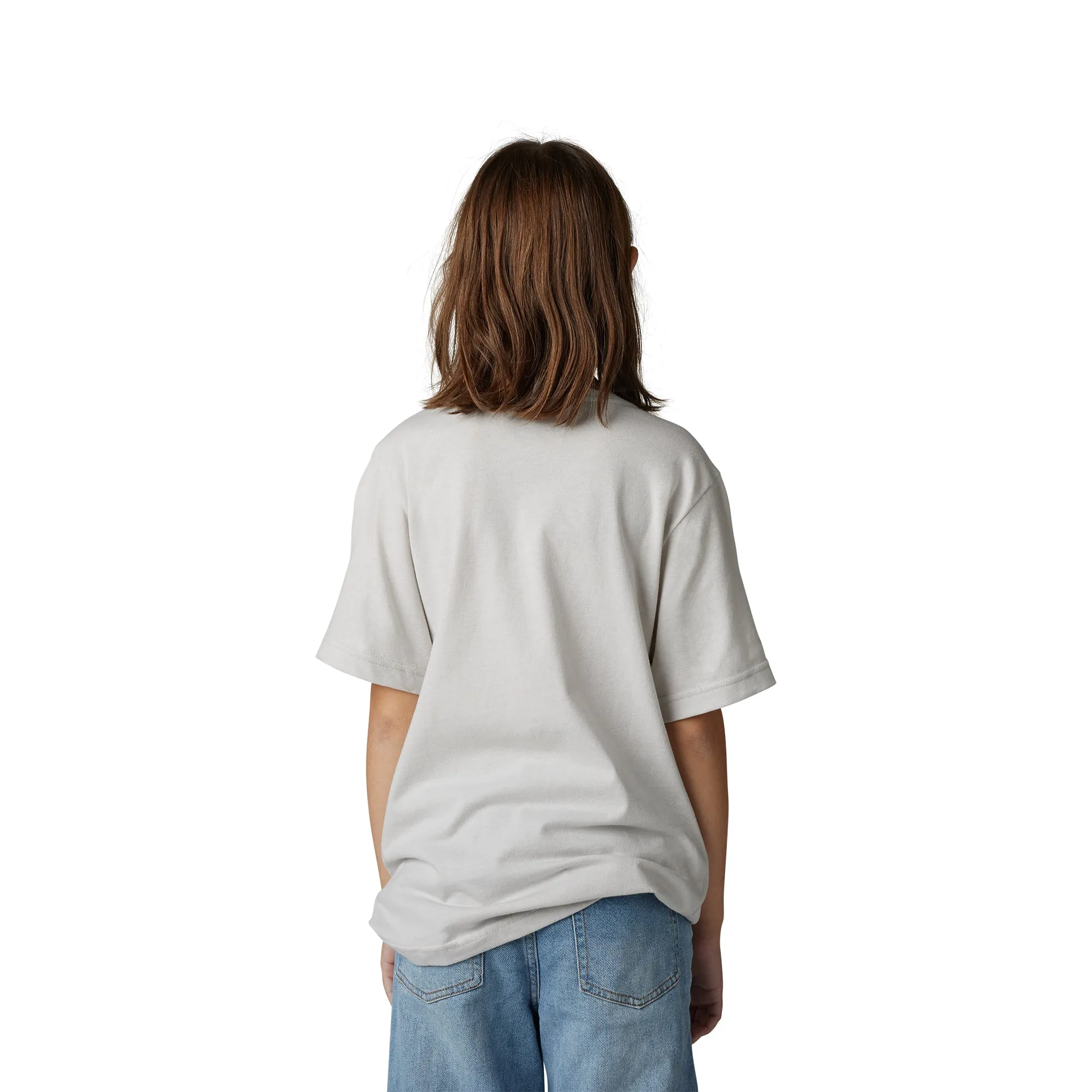 Fox Racing  Youth Shield Short Sleeve Tee T-Shirt Athletic Casual Light Grey