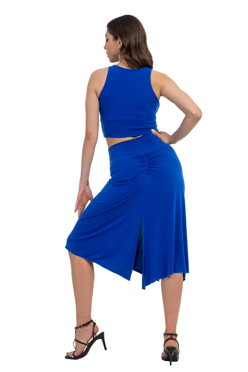 Gathered Tango Skirt with Slits