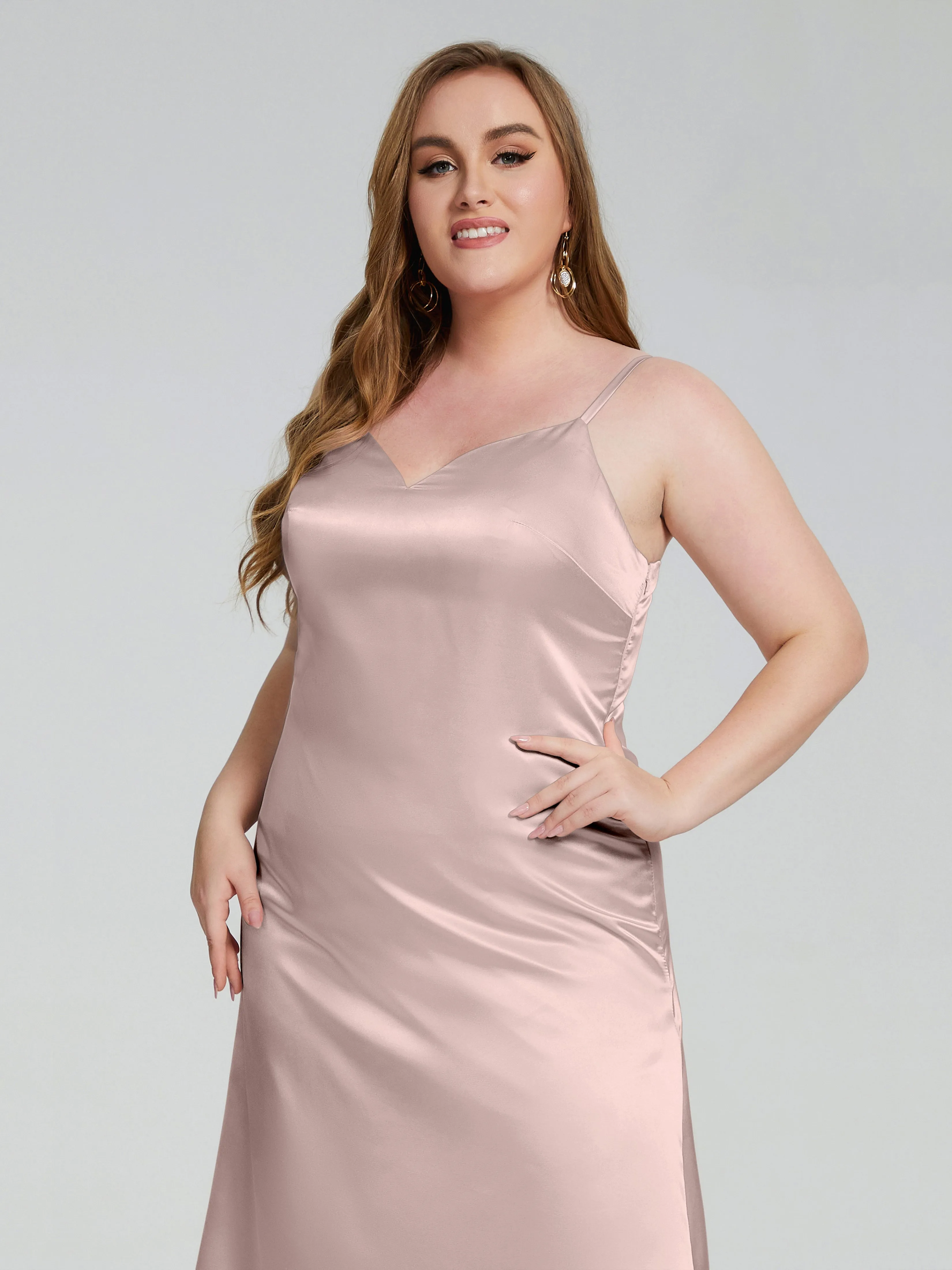 Harley Spaghetti Straps Plus Size Bridesmaid Dresses