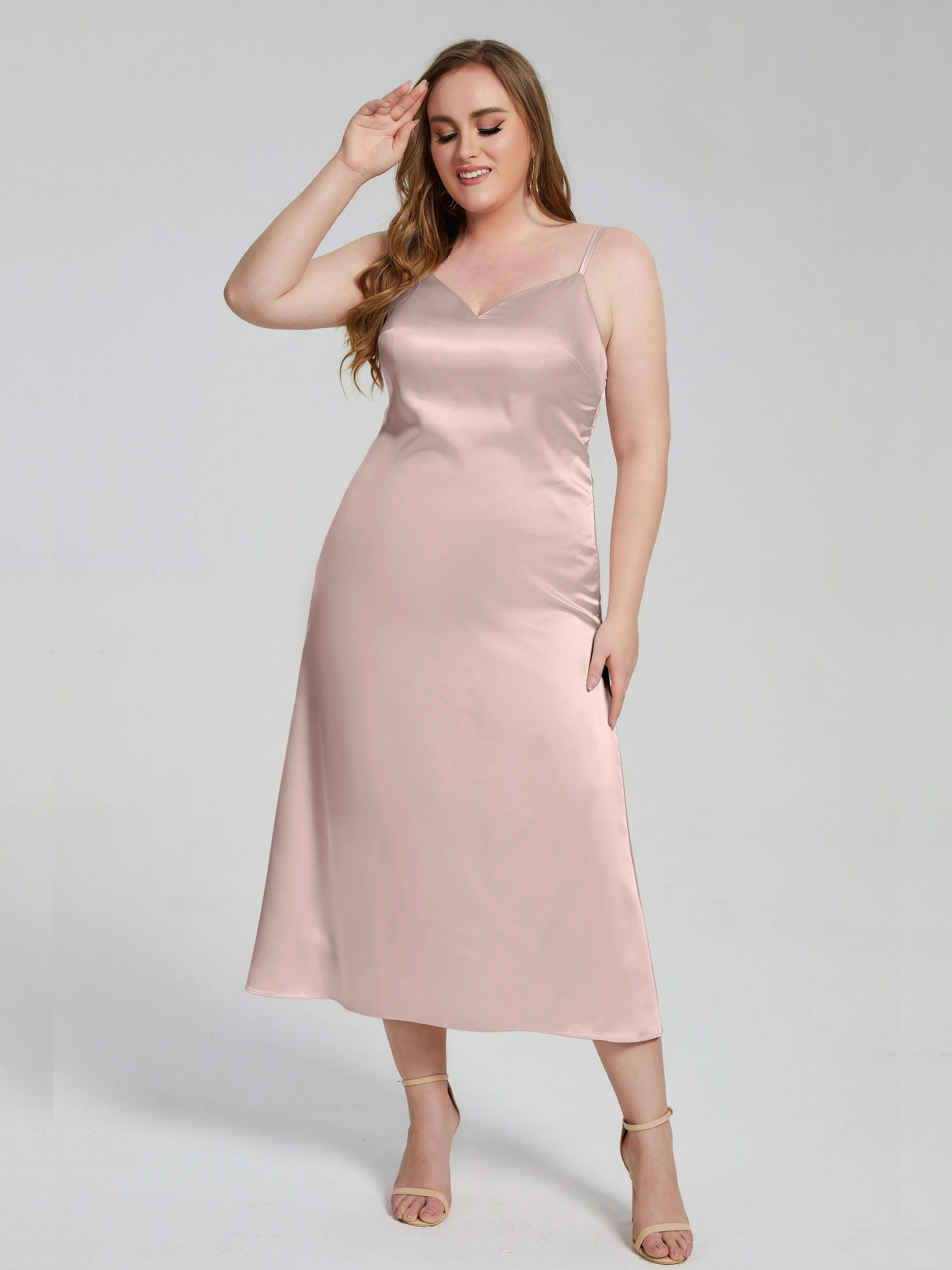 Harley Spaghetti Straps Plus Size Bridesmaid Dresses