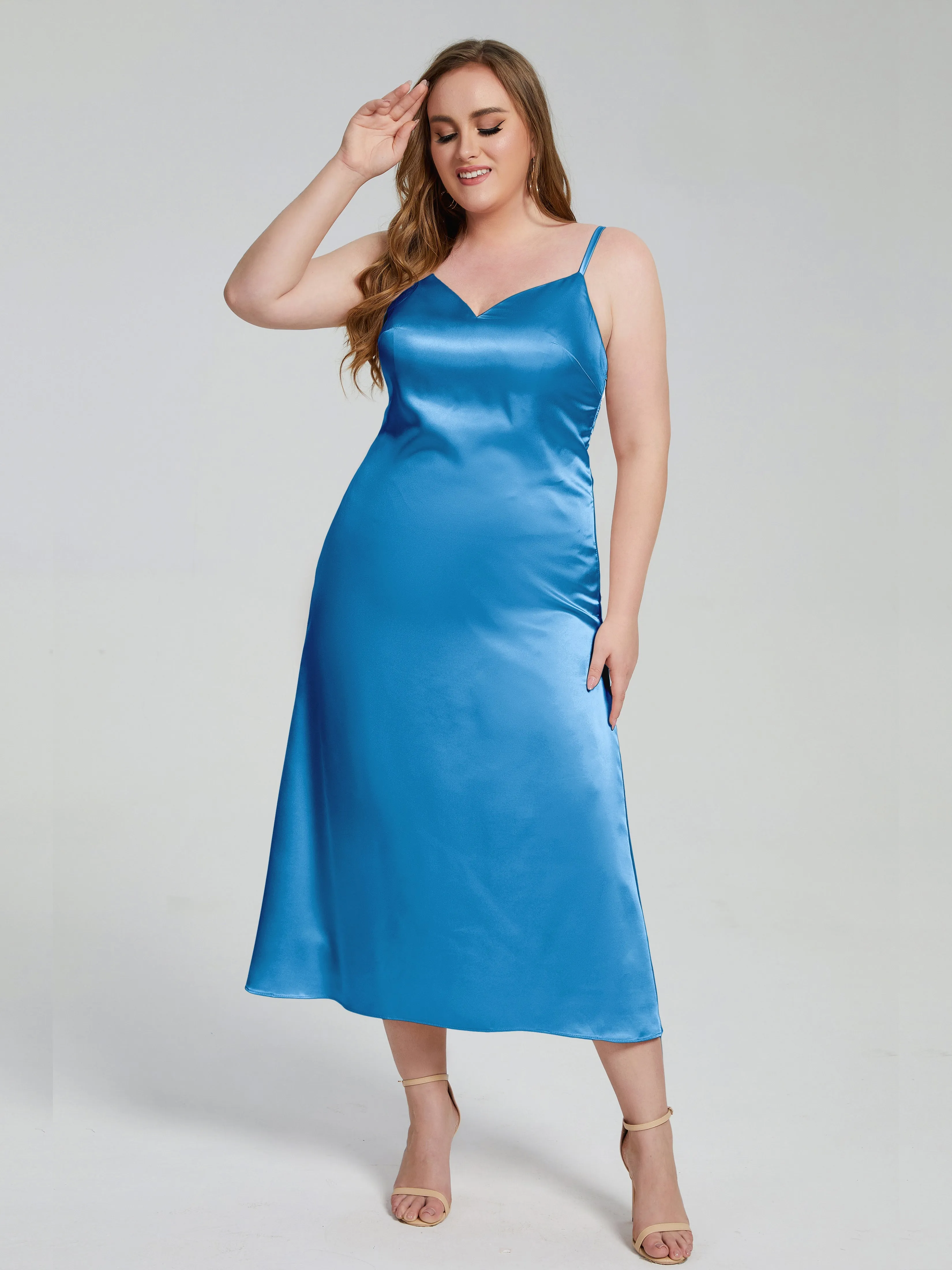 Harley Spaghetti Straps Plus Size Bridesmaid Dresses