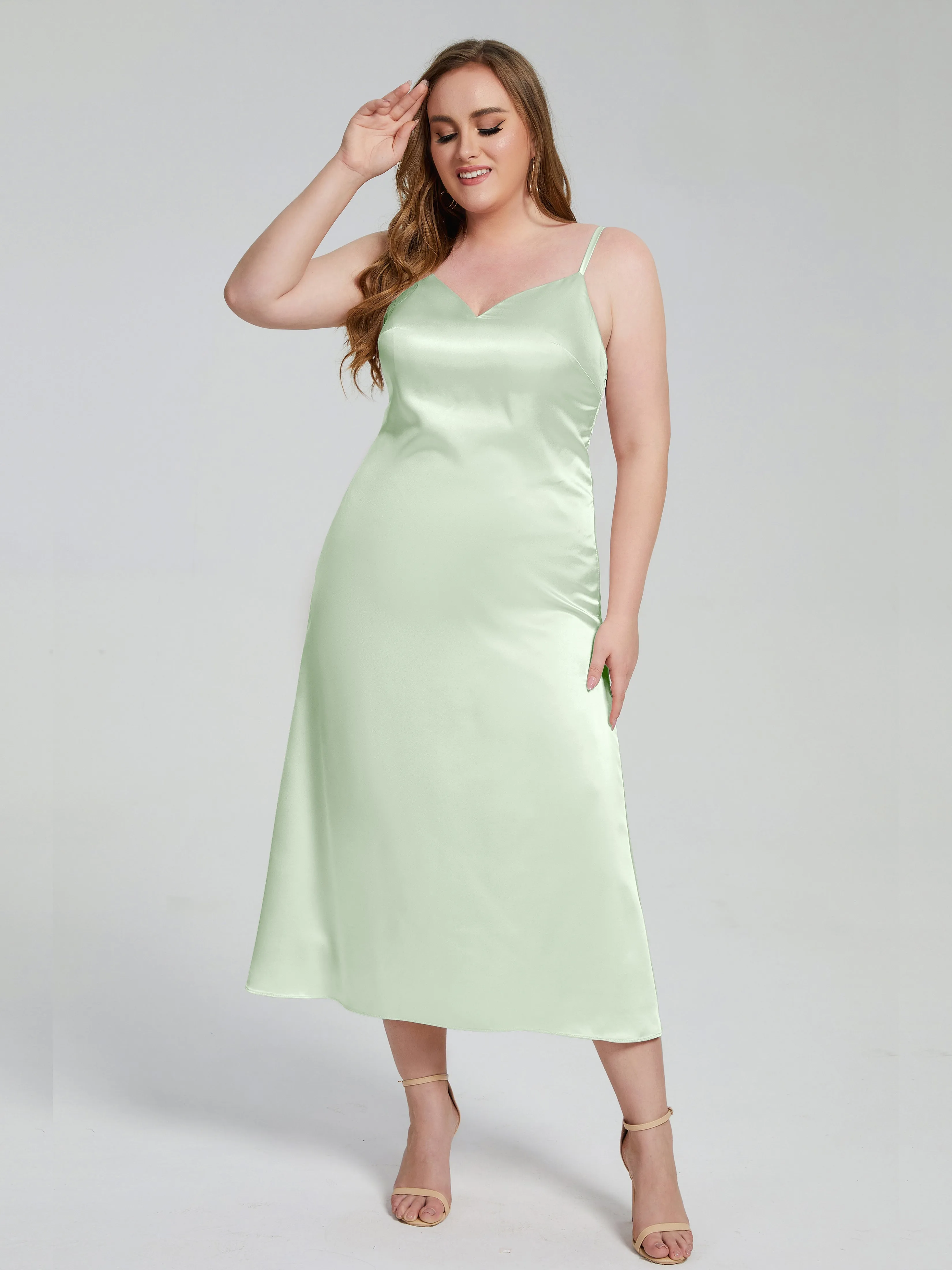 Harley Spaghetti Straps Plus Size Bridesmaid Dresses