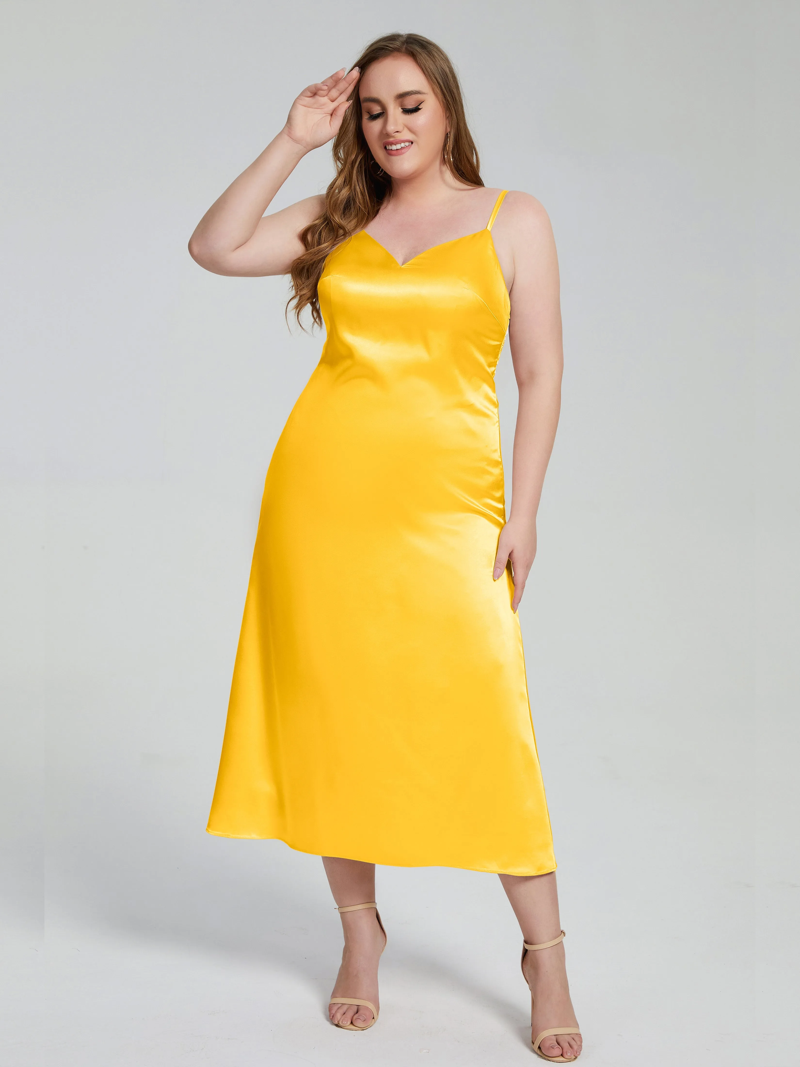 Harley Spaghetti Straps Plus Size Bridesmaid Dresses