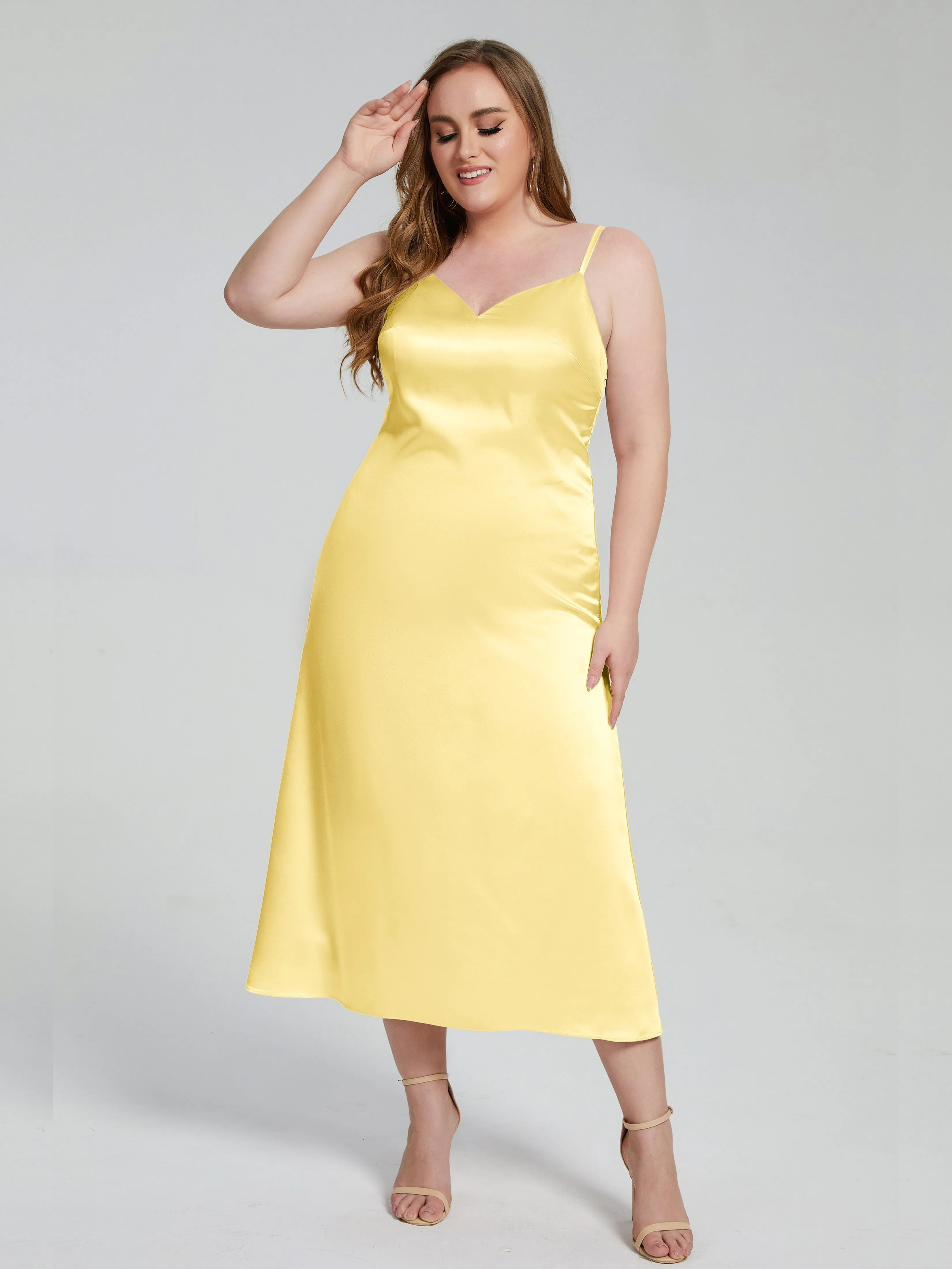 Harley Spaghetti Straps Plus Size Bridesmaid Dresses