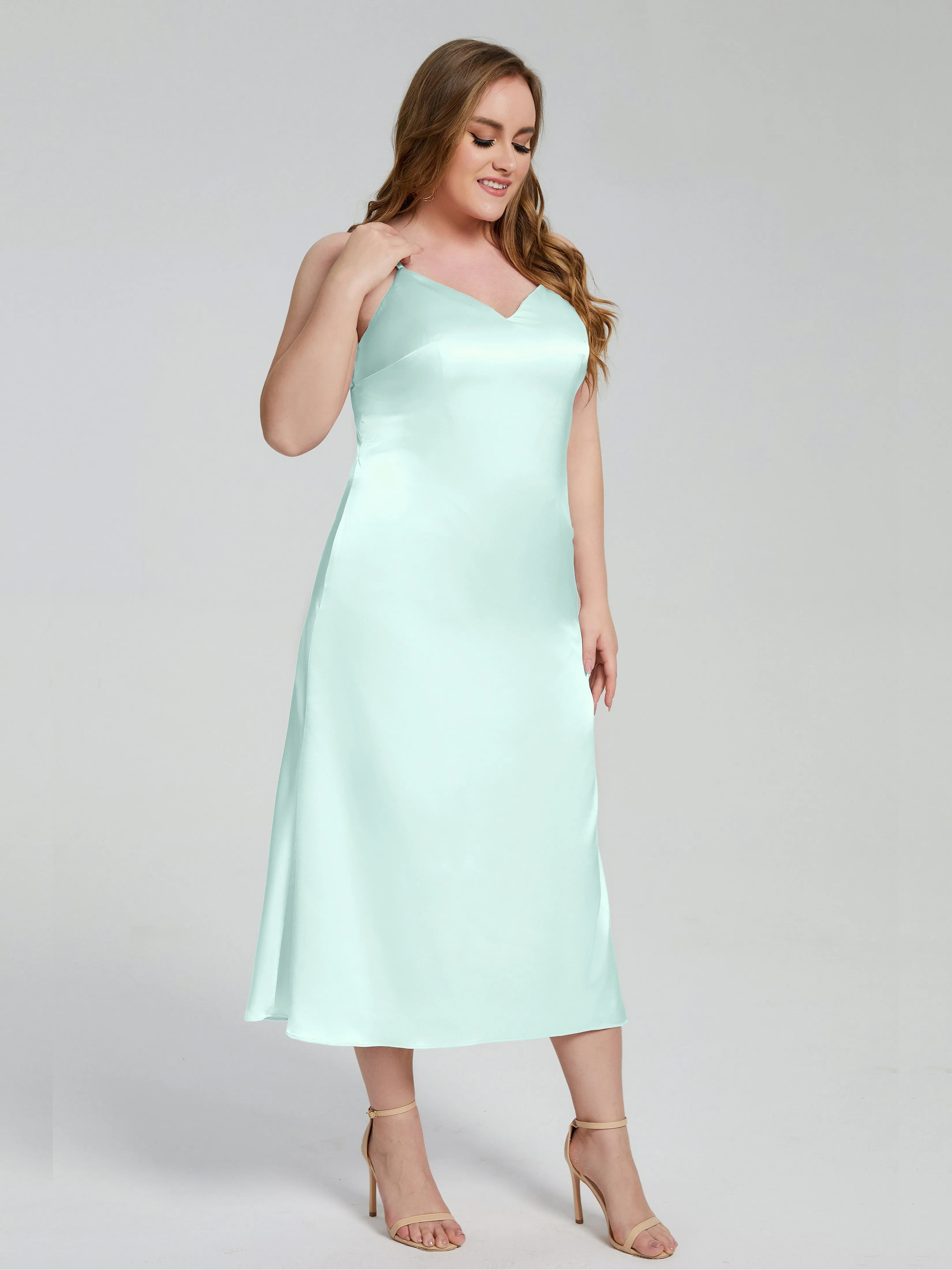 Harley Spaghetti Straps Plus Size Bridesmaid Dresses