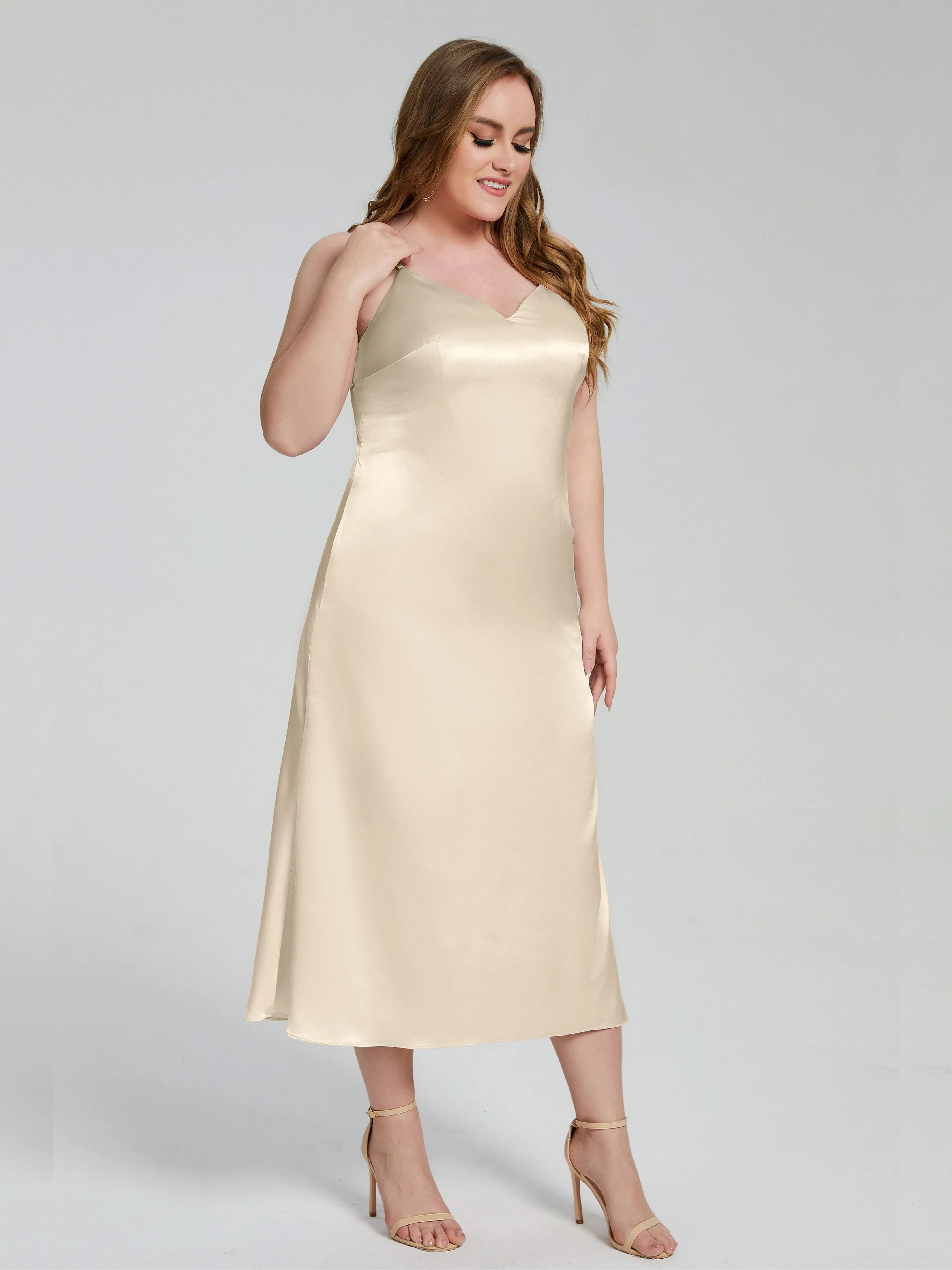 Harley Spaghetti Straps Plus Size Bridesmaid Dresses