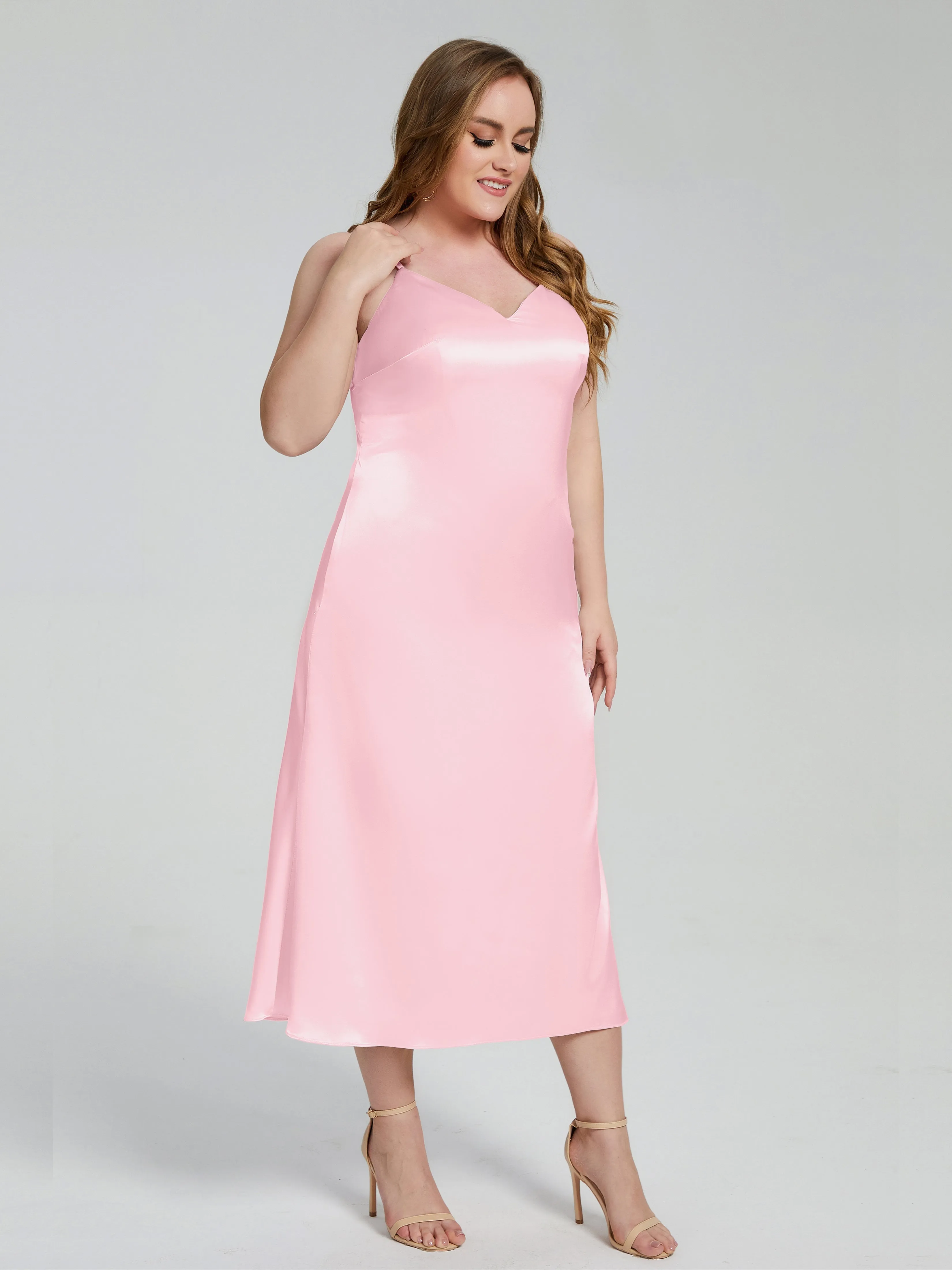 Harley Spaghetti Straps Plus Size Bridesmaid Dresses