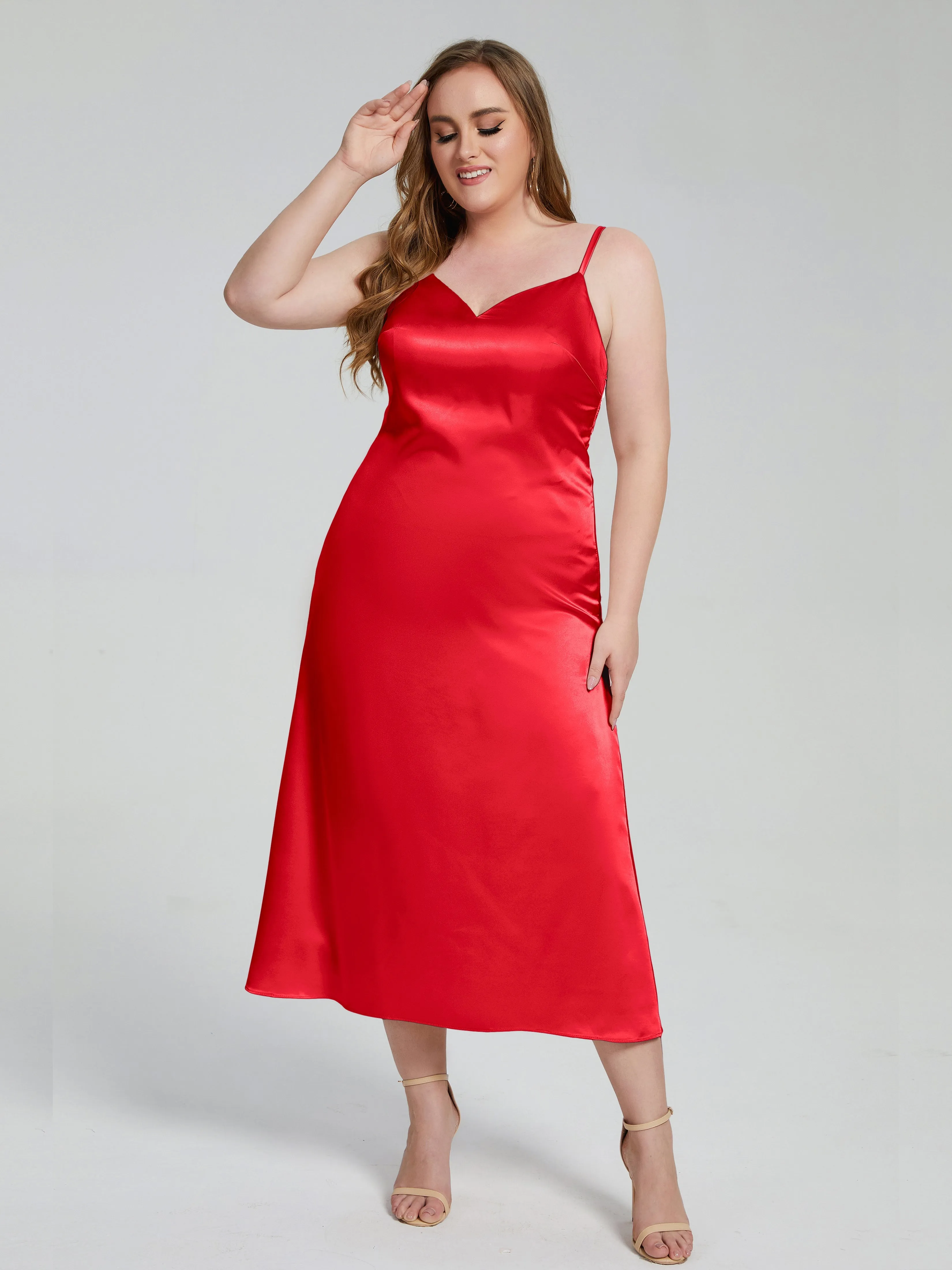 Harley Spaghetti Straps Plus Size Bridesmaid Dresses