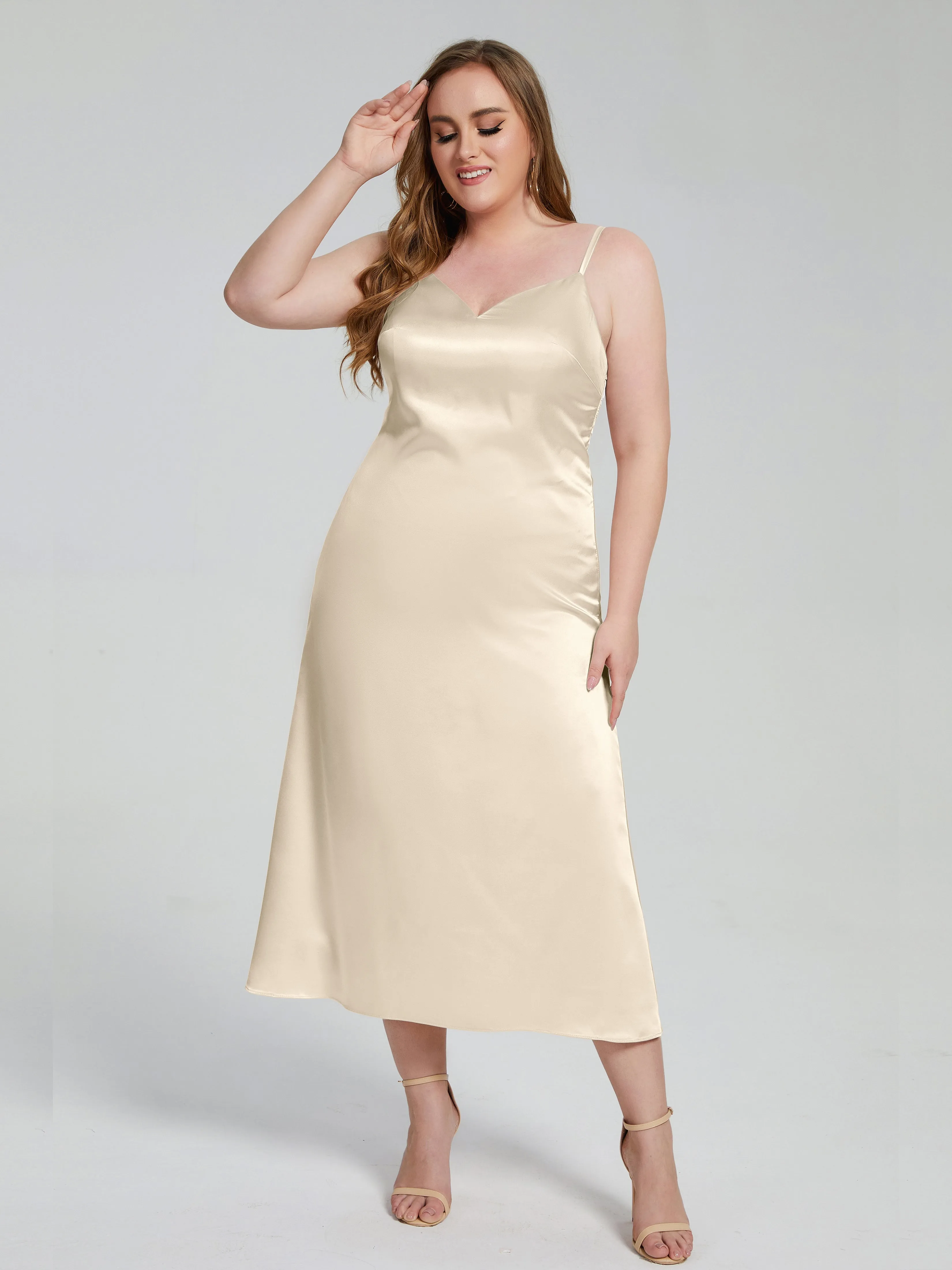 Harley Spaghetti Straps Plus Size Bridesmaid Dresses