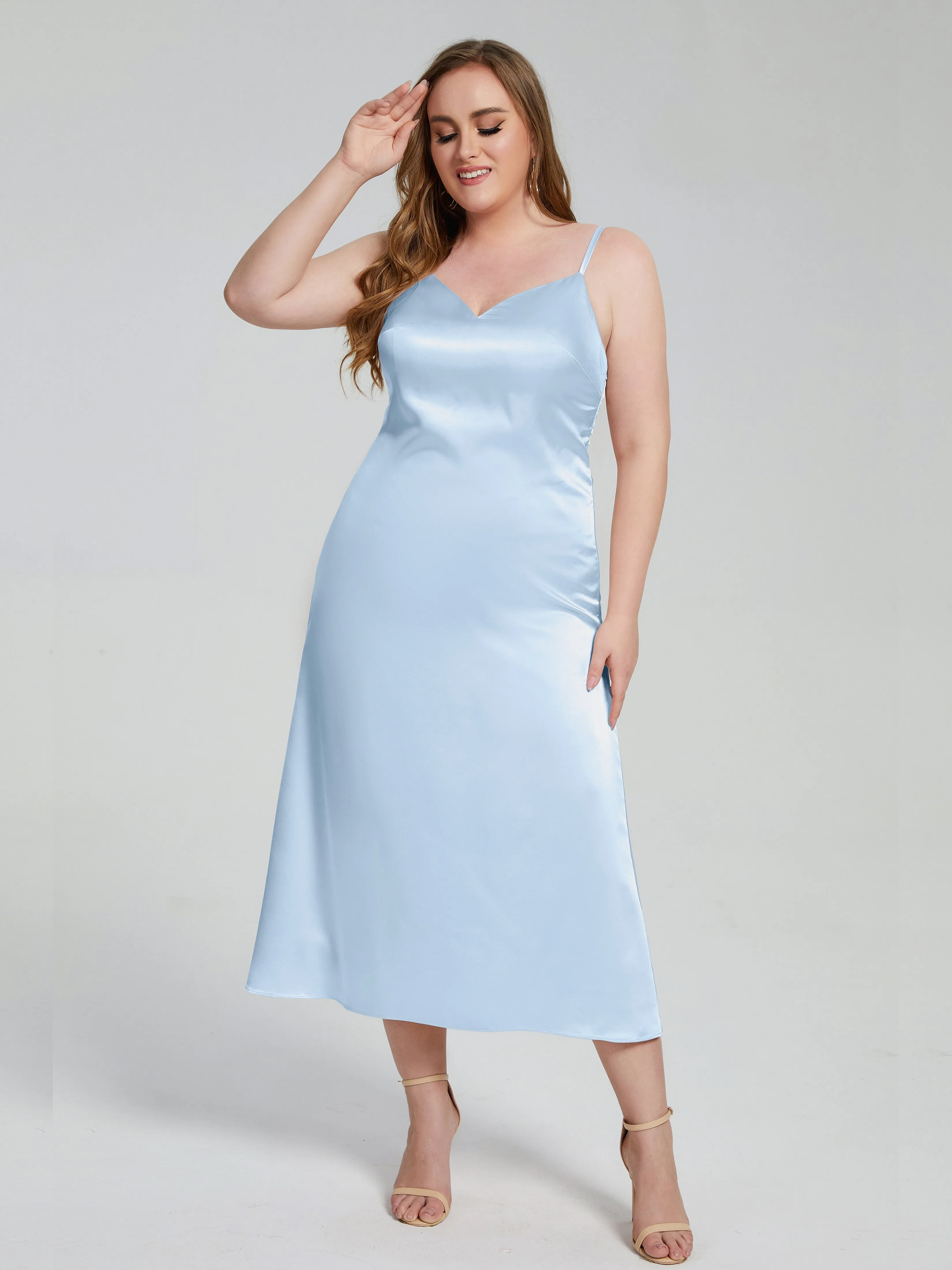 Harley Spaghetti Straps Plus Size Bridesmaid Dresses