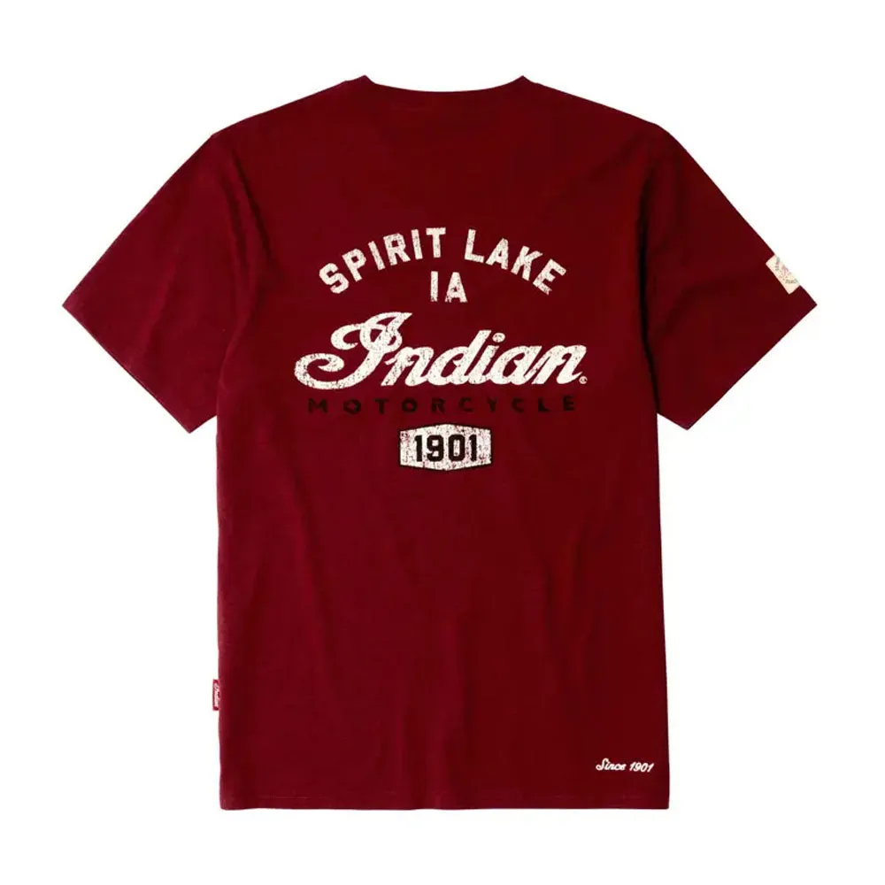 Indian Motorcycle  Polaris Mens Spirit Lake T-Shirt Tee Soft Lightweight Comfortable