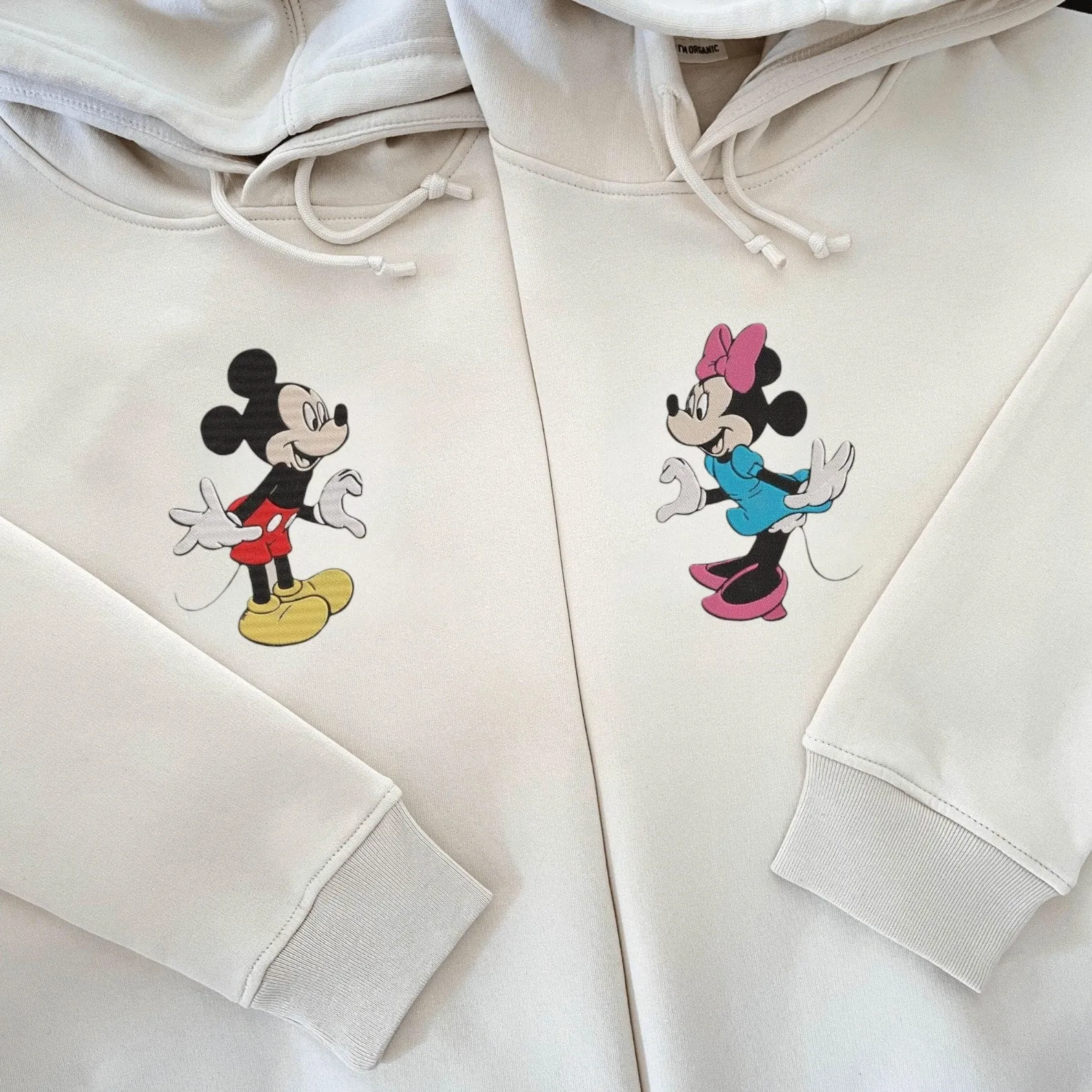 Matching Couple Hoodies - Cartoon Mouse Couple Custom Embroidered Sweatshirts For Couples