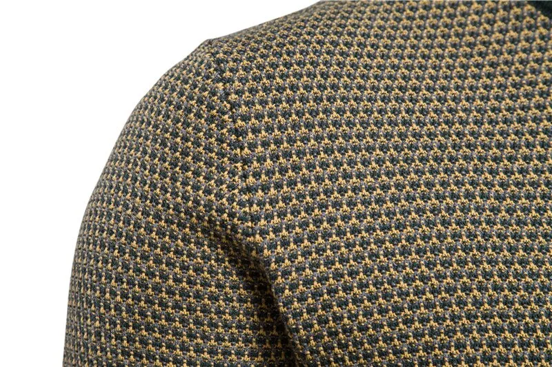 Men Spliced Cotton Knitted Sweater