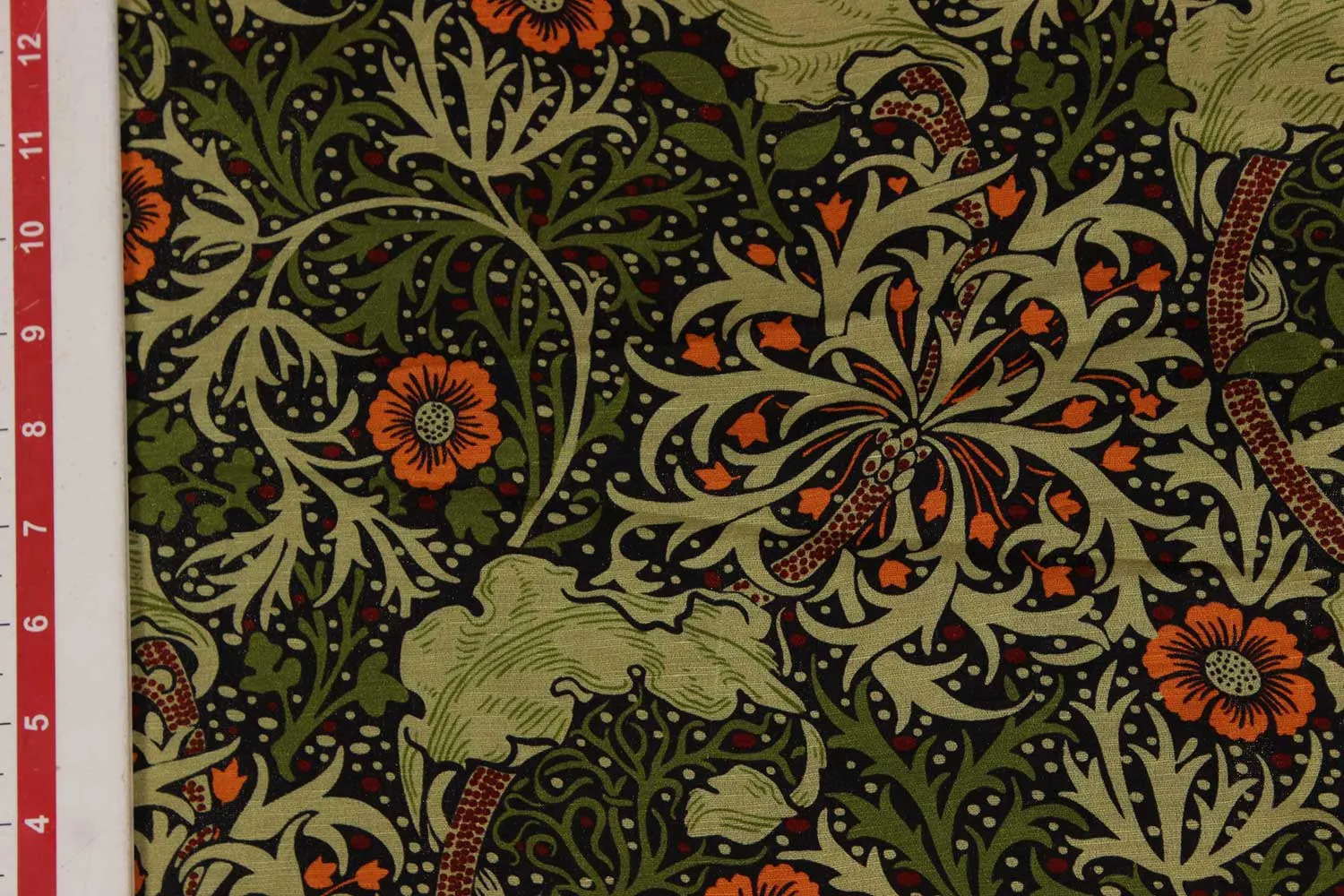 Multicolor Floral Linen Viscose Fabric