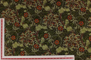 Multicolor Floral Linen Viscose Fabric