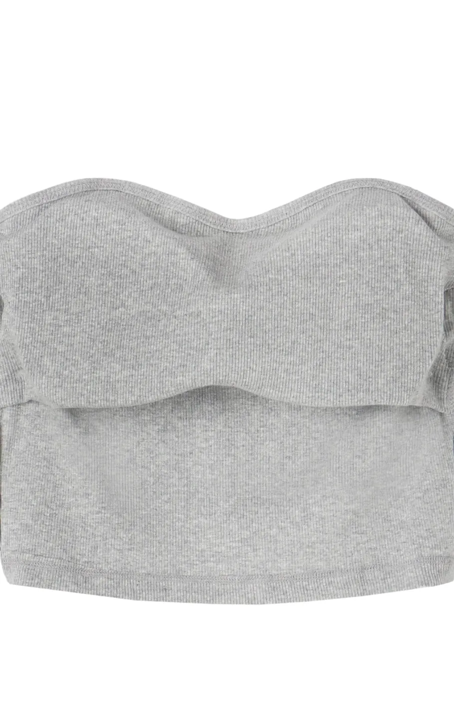 Padded rib bare tops/4color