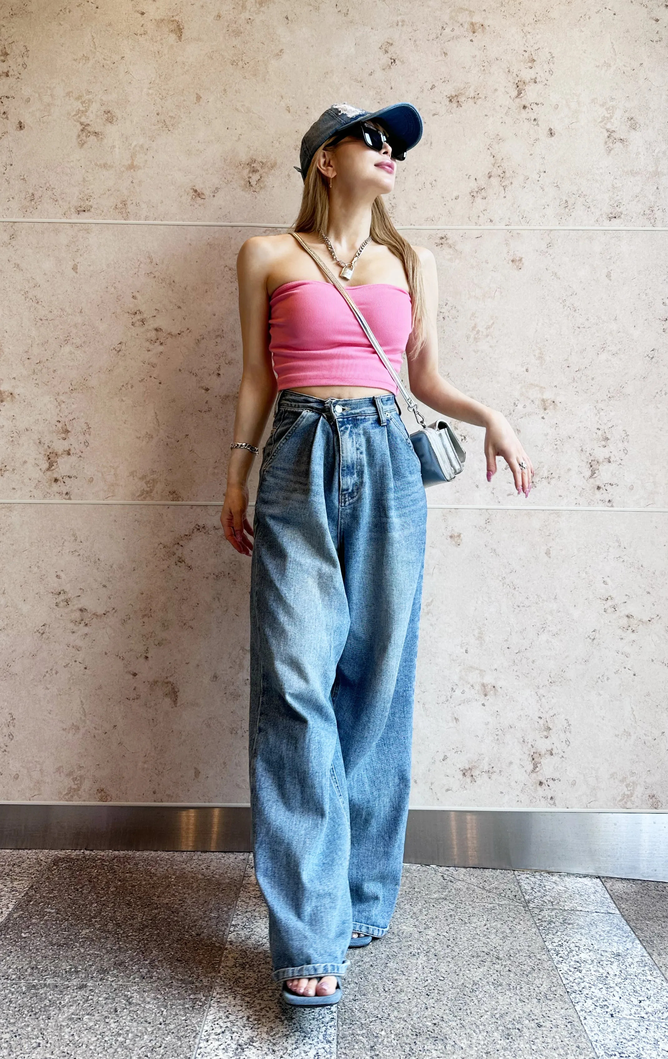 Padded rib bare tops/4color
