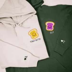 Peanut Butter and Jelly Couple Hoodies – Matching His and Hers Sweatshirts