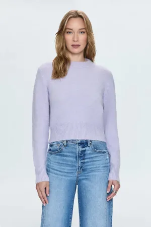 PIS Sara Shrunken Crewneck Sweater in Heather Wisteria