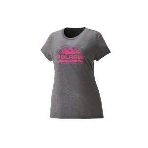 Polaris  Gray Frost Womens Roseau Short Sleeve T-Shirt Tee Soft Tri-Blend Casual