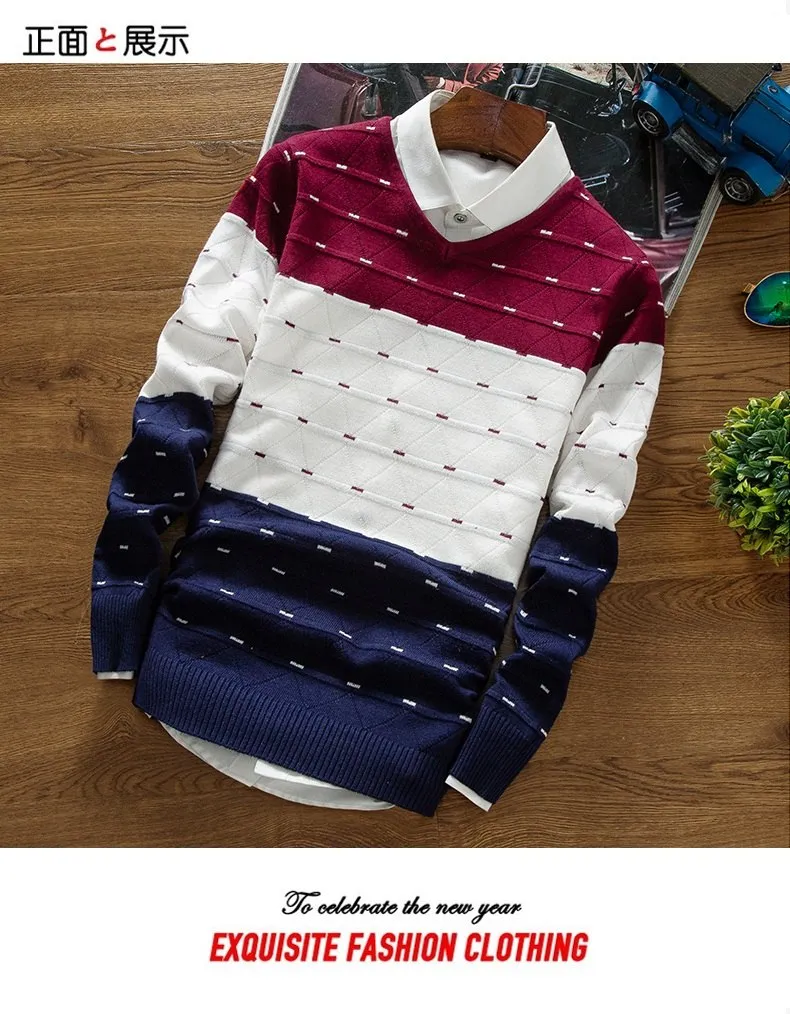 Premium V-Neck Ribbed Sweater