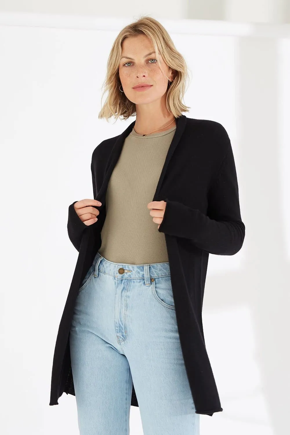 Pure Essentials Soft Roll Cardi