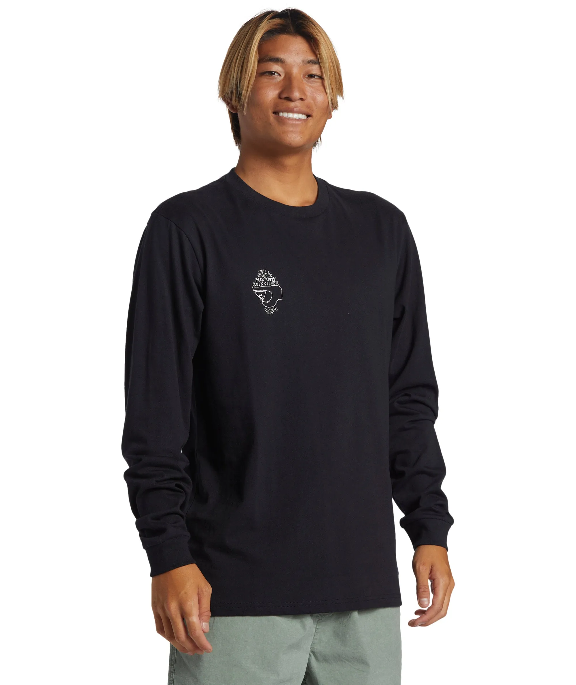 Quiksilver Mens Alex Kopps Can Graphic Print Long Sleeve T-Shirt