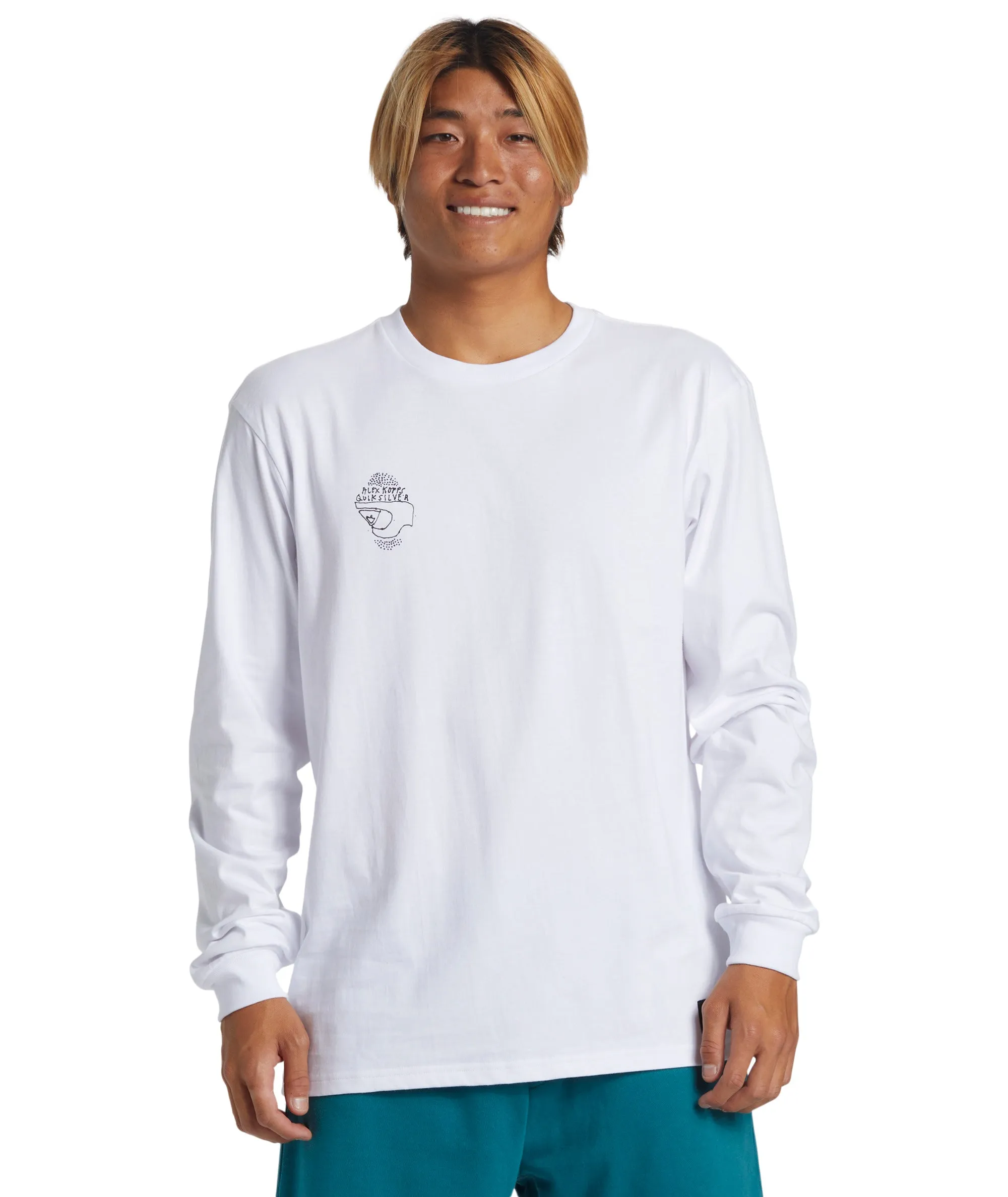 Quiksilver Mens Alex Kopps Can Graphic Print Long Sleeve T-Shirt