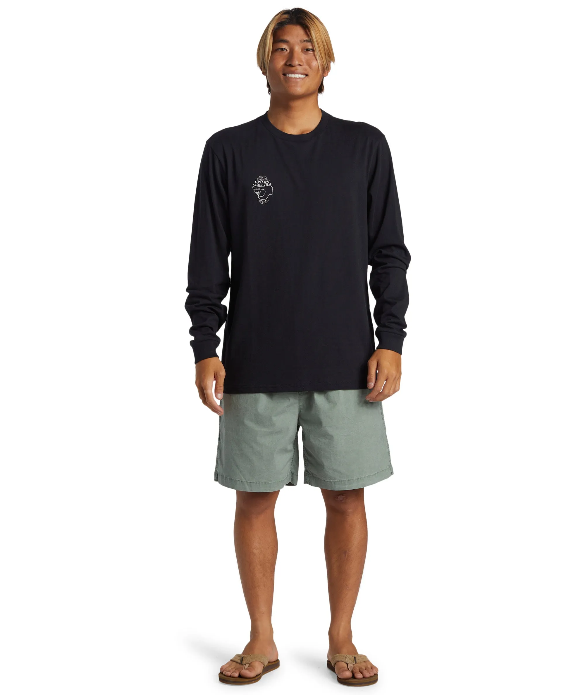 Quiksilver Mens Alex Kopps Can Graphic Print Long Sleeve T-Shirt