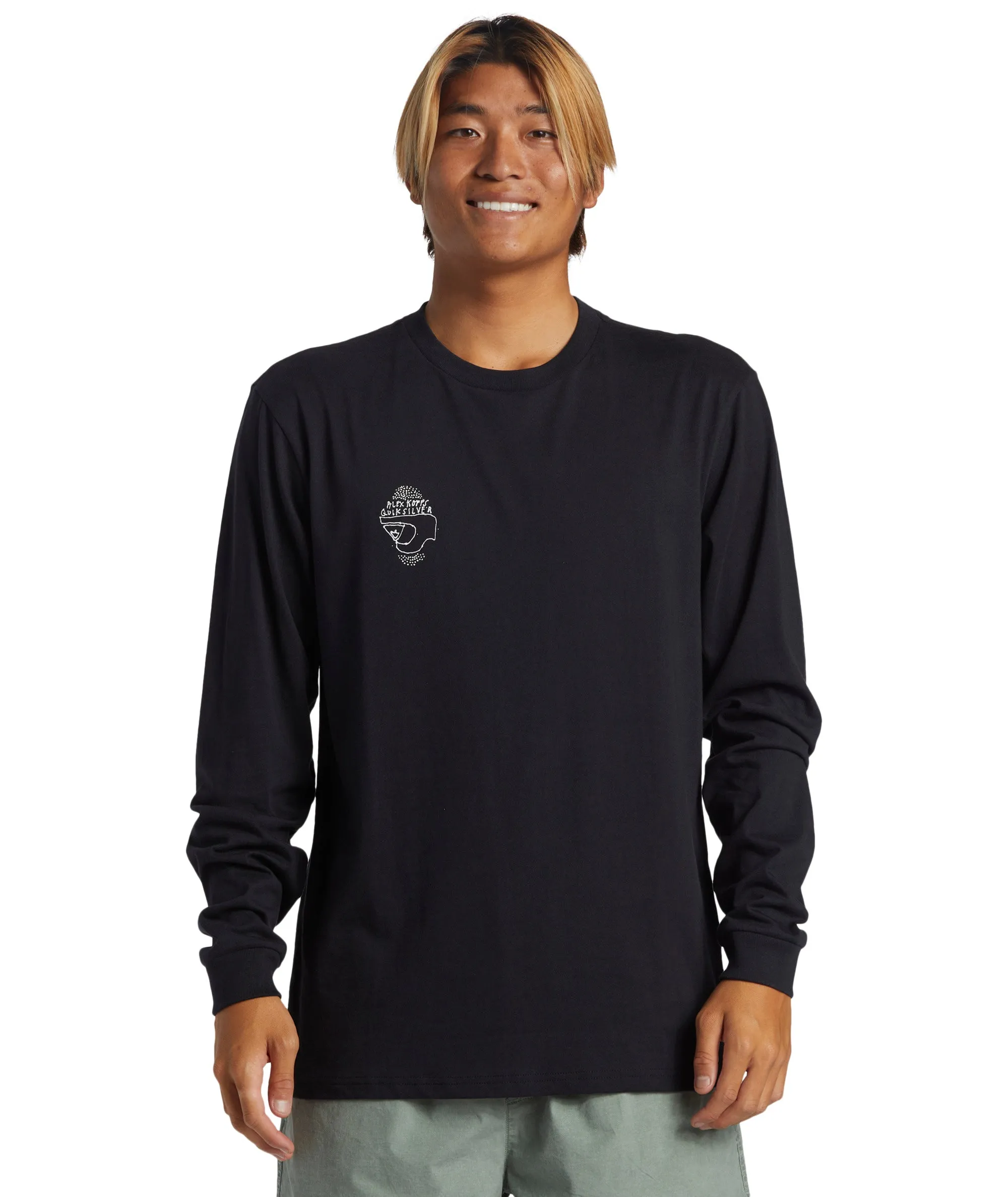 Quiksilver Mens Alex Kopps Can Graphic Print Long Sleeve T-Shirt