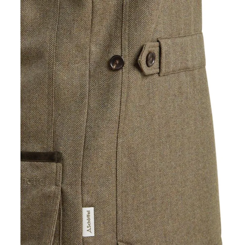 Schoffel Ptarmigan II Mens Tweed Waistcoat - Loden Green Herringbone Tweed