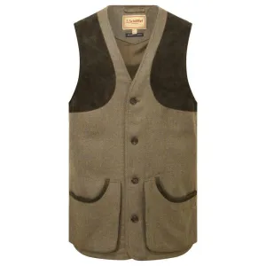 Schoffel Ptarmigan II Mens Tweed Waistcoat - Loden Green Herringbone Tweed