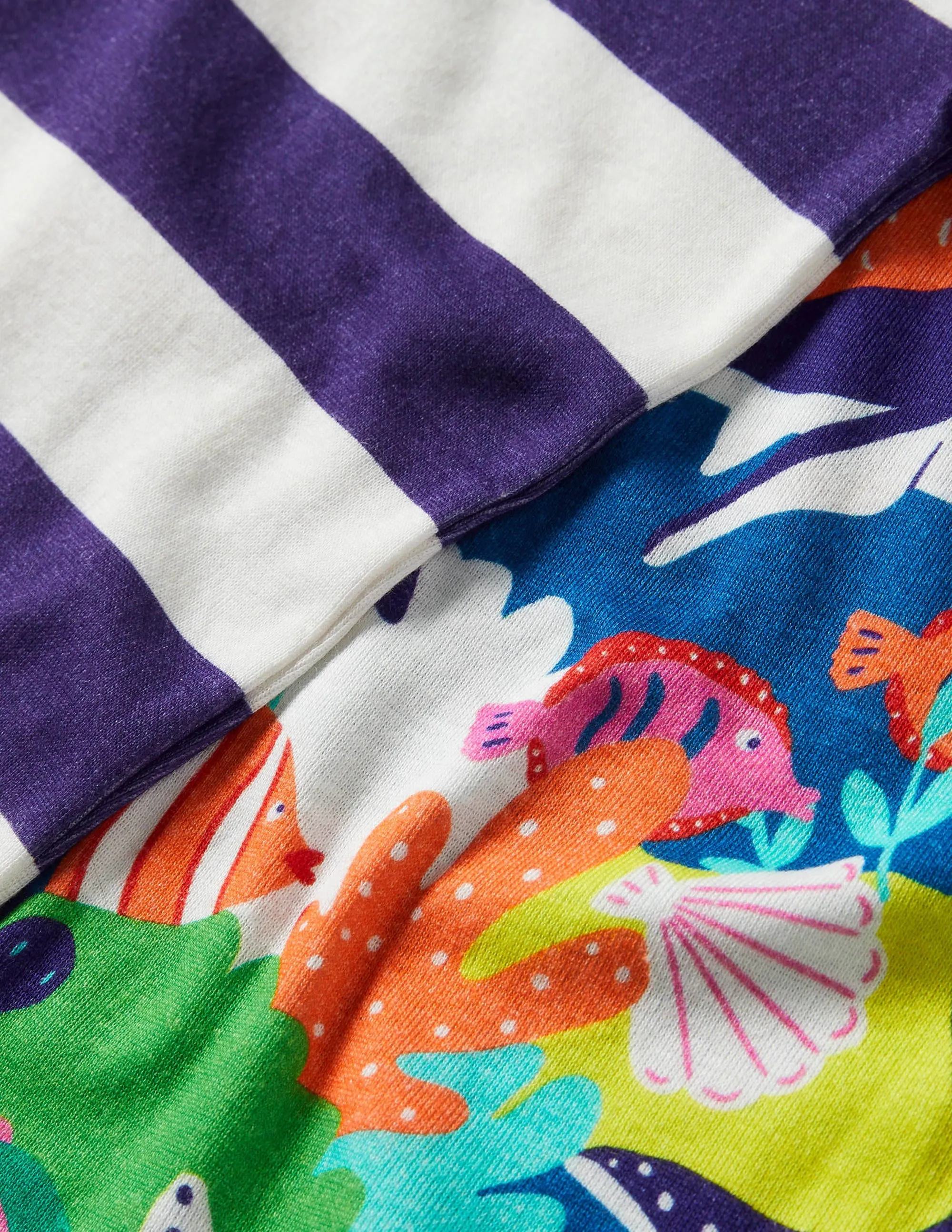 Snug Twin Pack Short Pyjamas-Multi Rainbow Reef