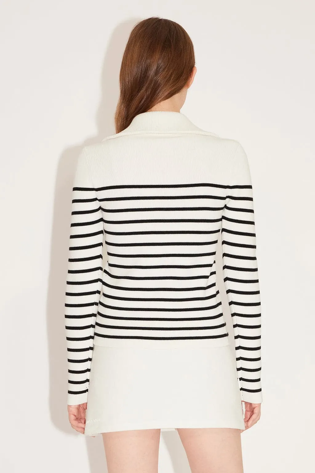 Soft Elastic Slim Zippered Stand Collar Woolen Jacket