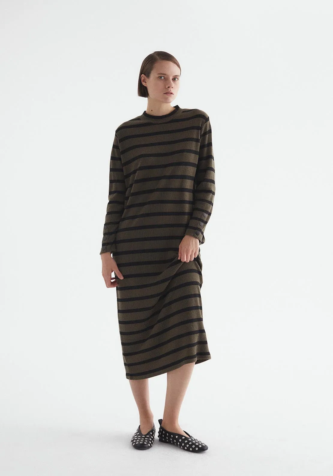 Soft-touch dress - Khaki