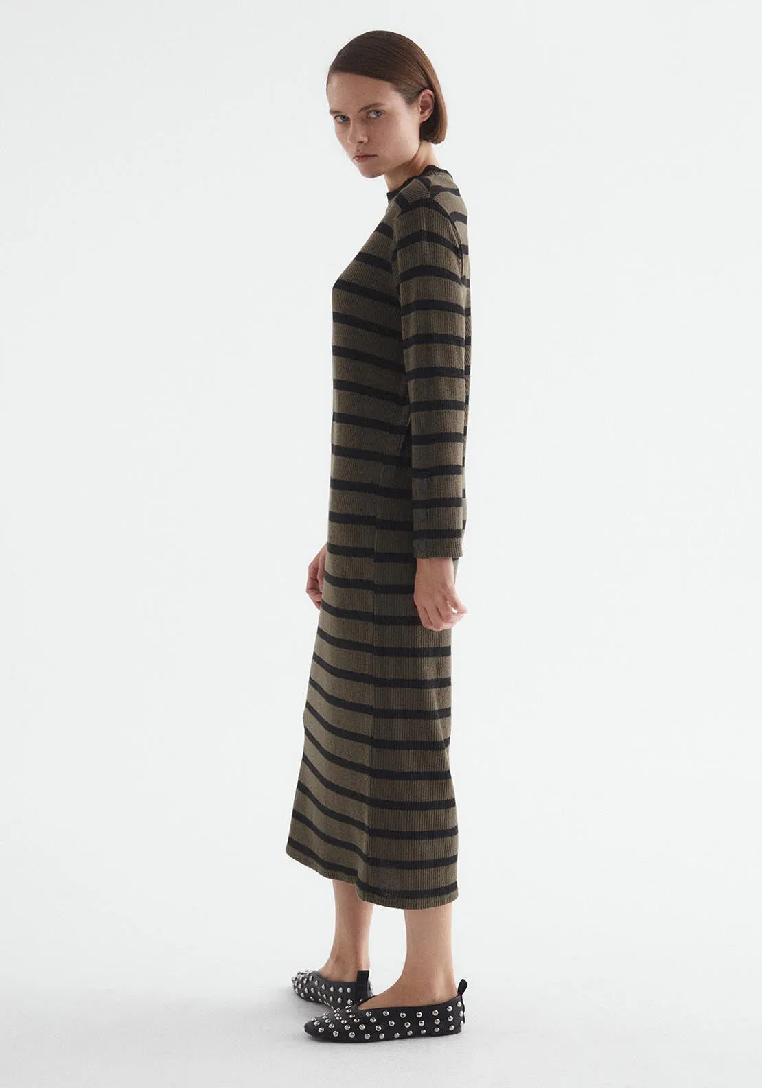 Soft-touch dress - Khaki
