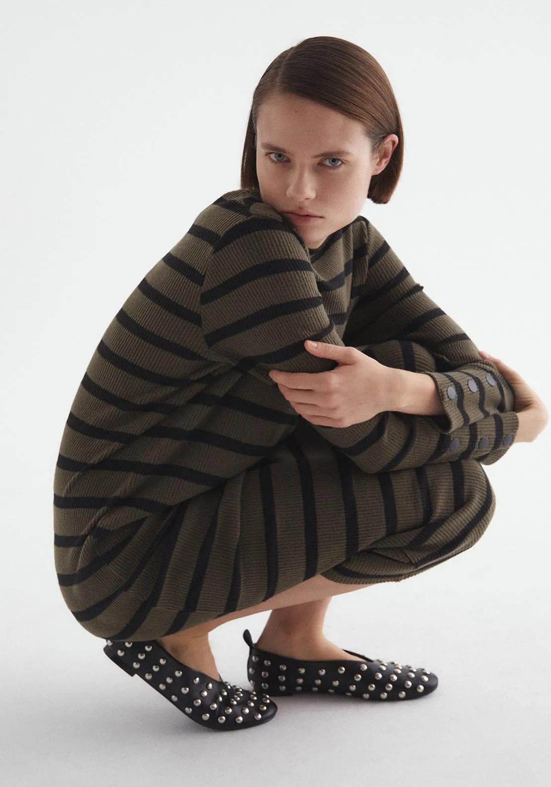 Soft-touch dress - Khaki