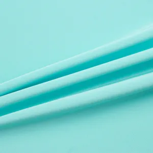 Soft Turquoise Satin Backed Crêpe