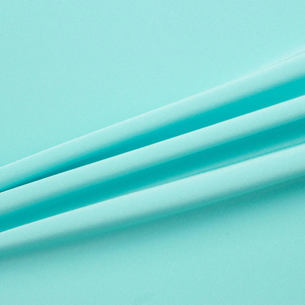 Soft Turquoise Satin Backed Crêpe
