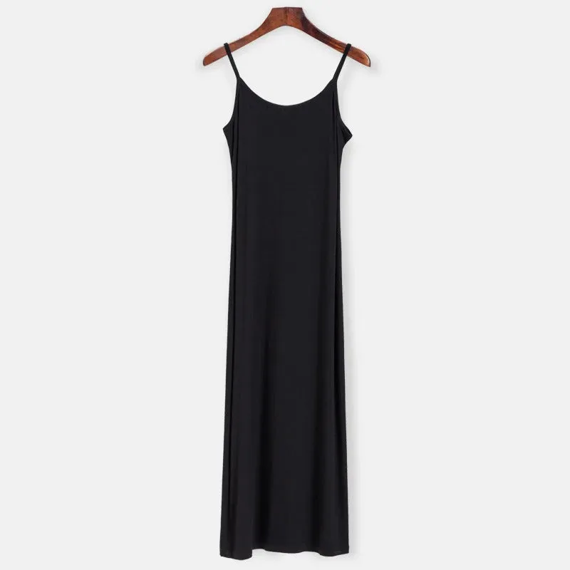 Spring Autumn O-Neck Elastic Knit Long Dresses Women 2024 Elegant Chic Soft Lady Hollowing Sweater Dresses Femme New